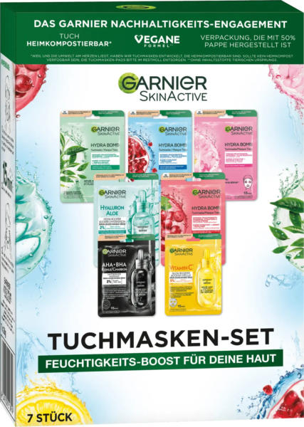 Garnier Skin Active Geschenkset Tuchmasken 7tlg