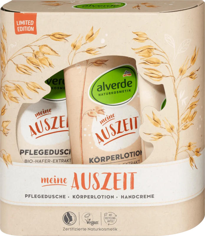 alverde NATURKOSMETIK Geschenkset meine Auszeit 3tlg