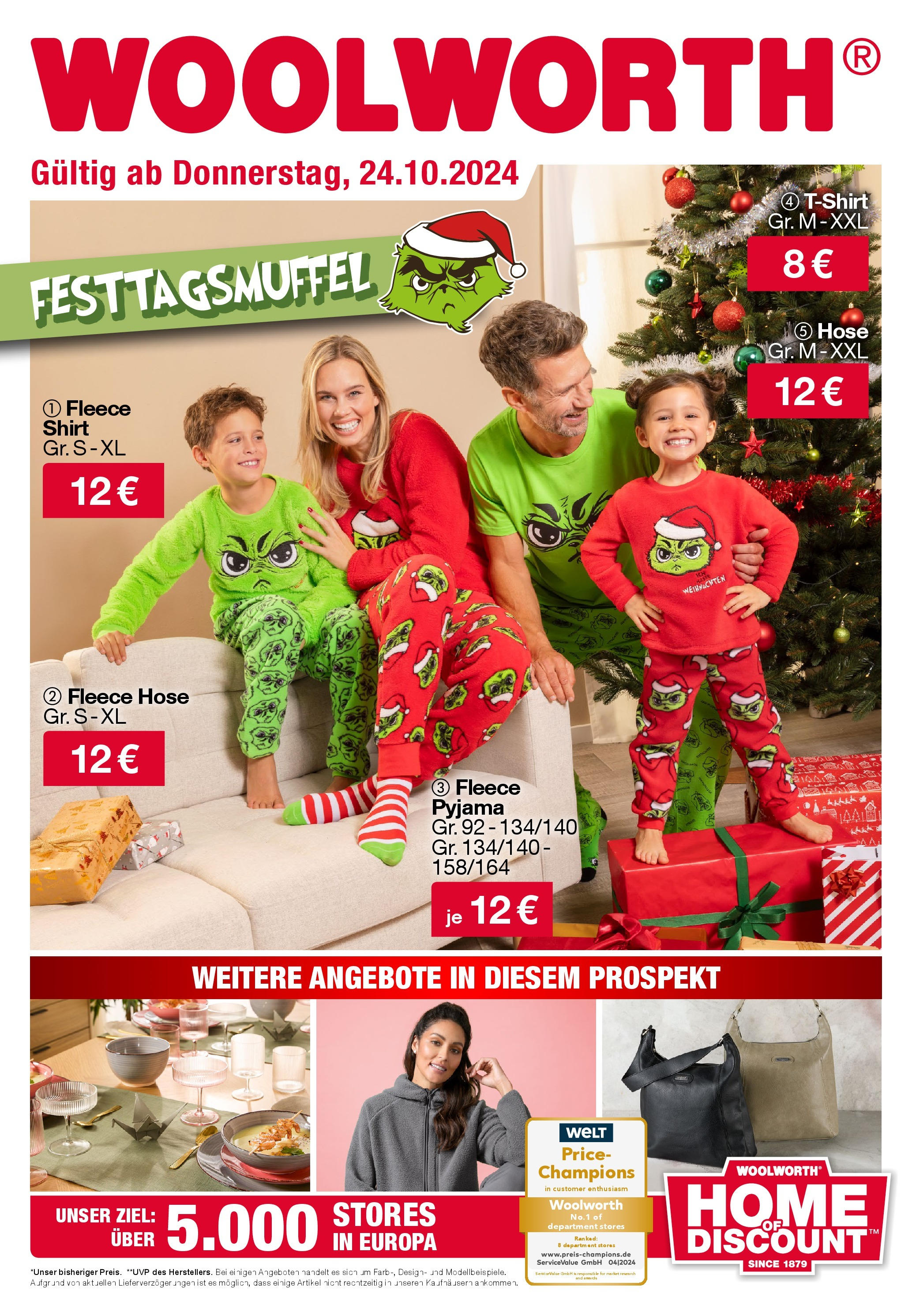 Woolworth Flugblatt von 24.10.2024 - Aktuelle Angebote | Seite: 1 | Produkte: Hose, Pyjama