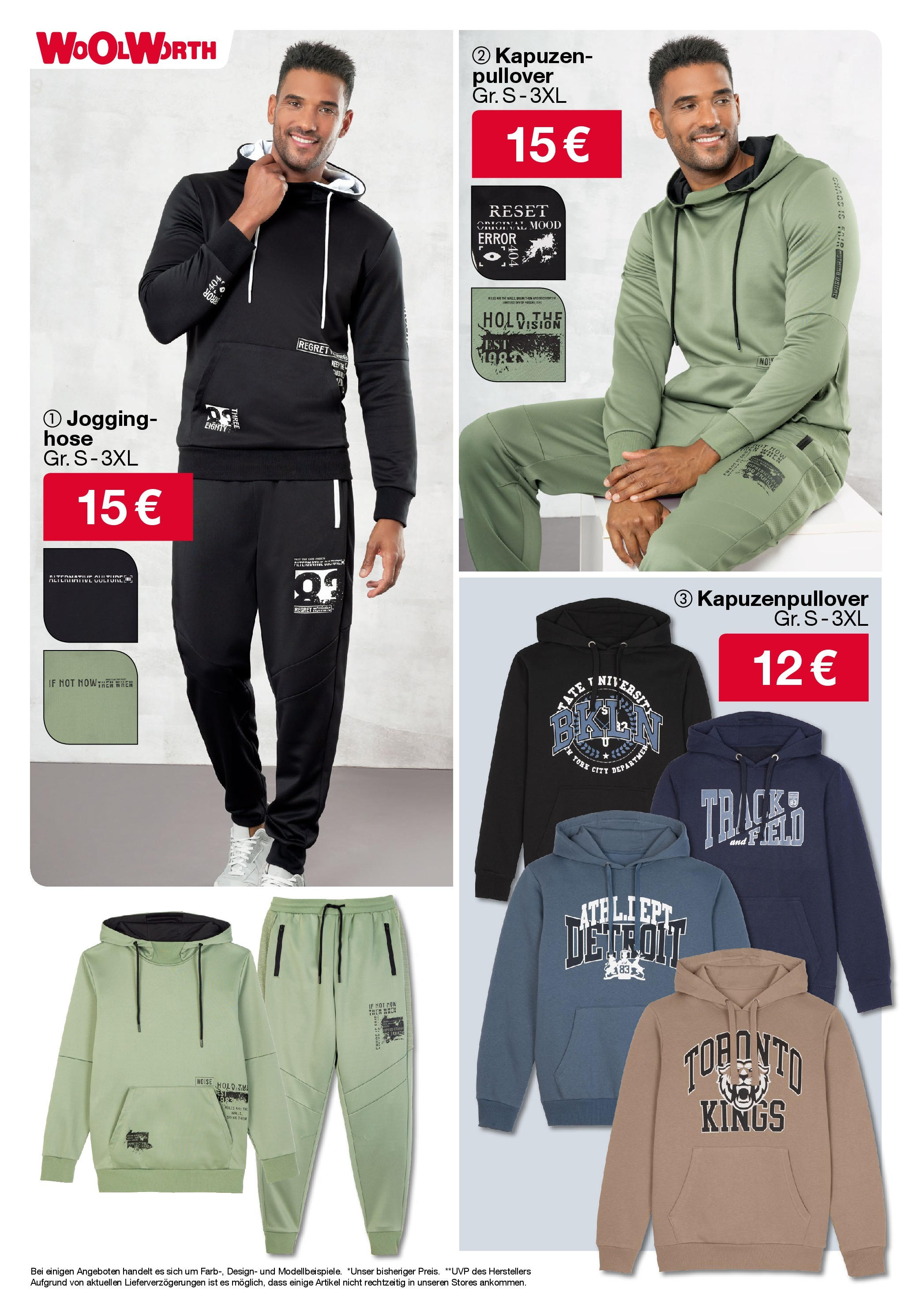 Woolworth Flugblatt von 24.10.2024 - Aktuelle Angebote | Seite: 17 | Produkte: Pullover, Kapuzenpullover, Hose