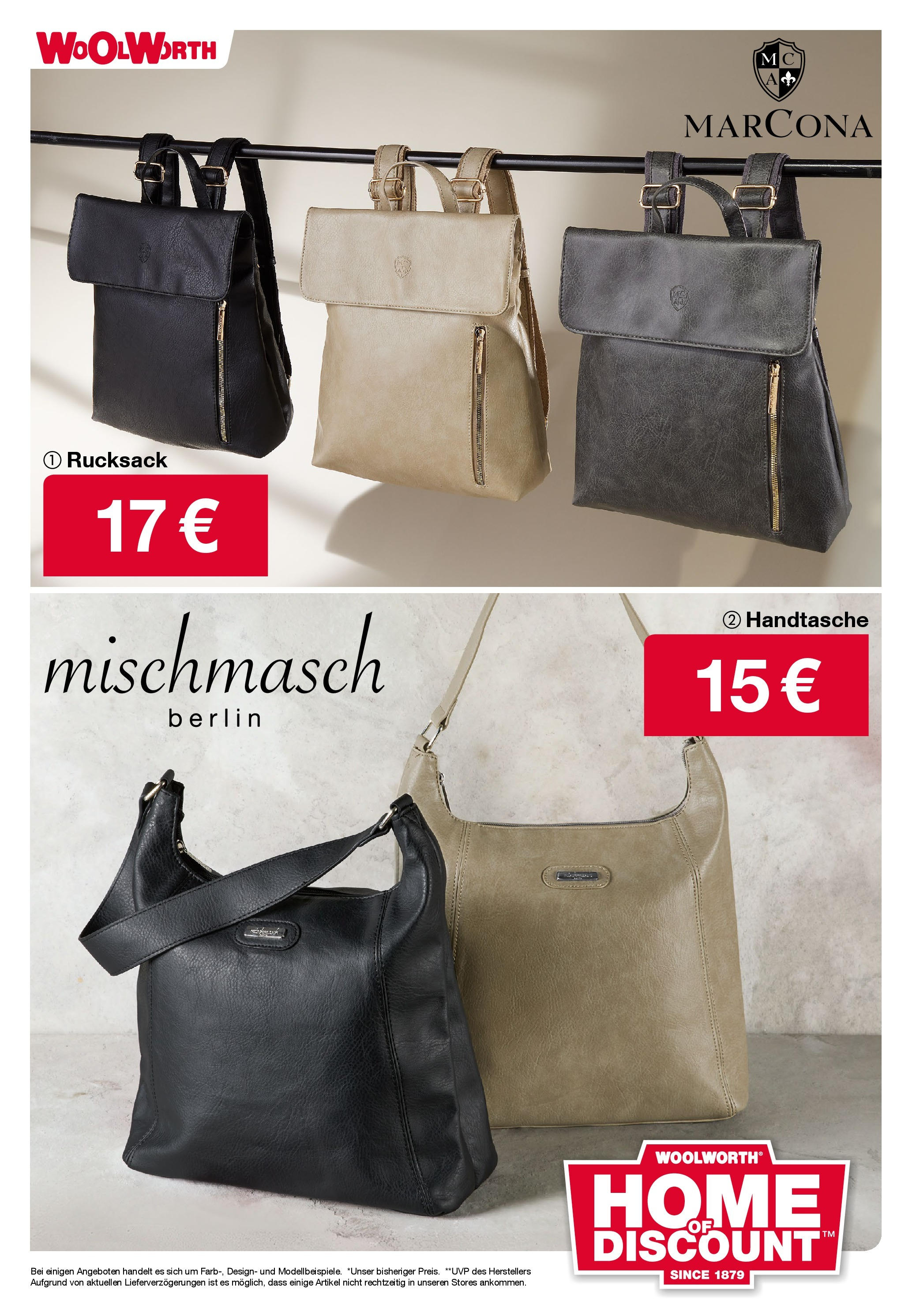 Woolworth Flugblatt von 24.10.2024 - Aktuelle Angebote | Seite: 18 | Produkte: Handtasche, Rucksack