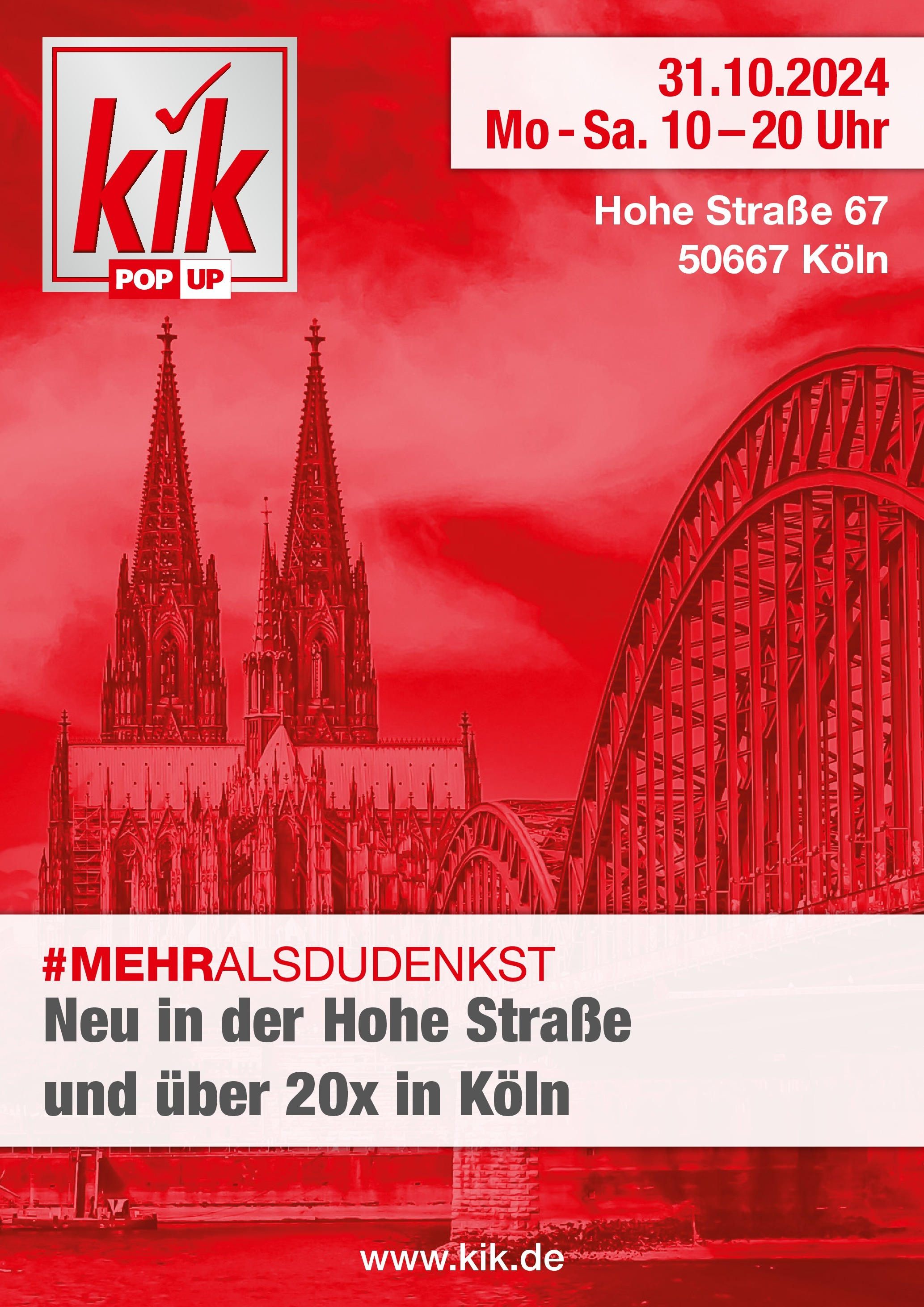 Kik PopUp Store in Köln (vom 25.10.2024 - 01.11.2024)