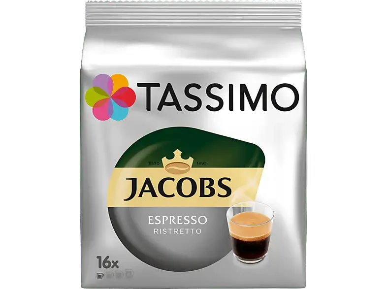 Tassimo Espersso Ristretto Kaffeekapseln, 16 Stück, Kompatibles System: Tassimo