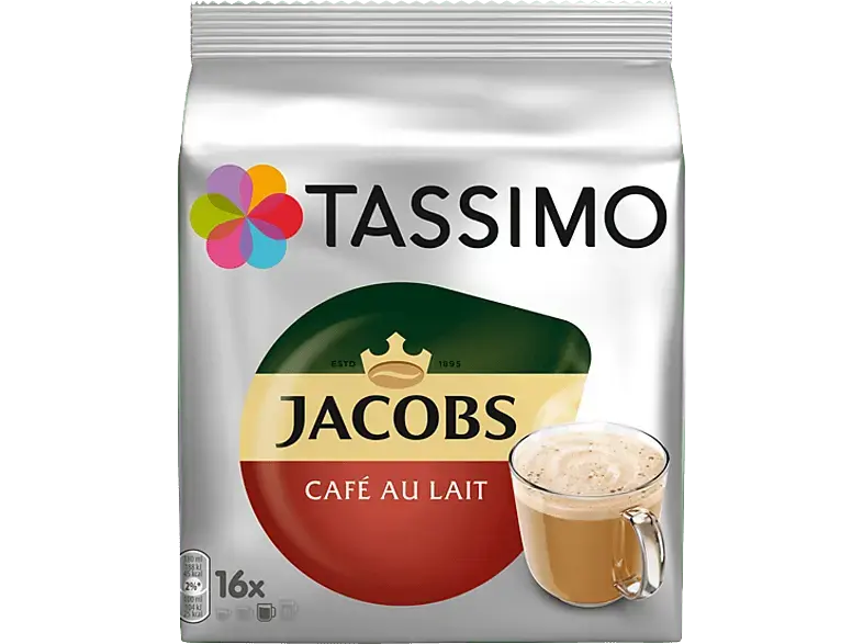 Tassimo Cafe Au Lait Kaffeekapseln, 16 Kapseln, Kompatibles System: Tassimo