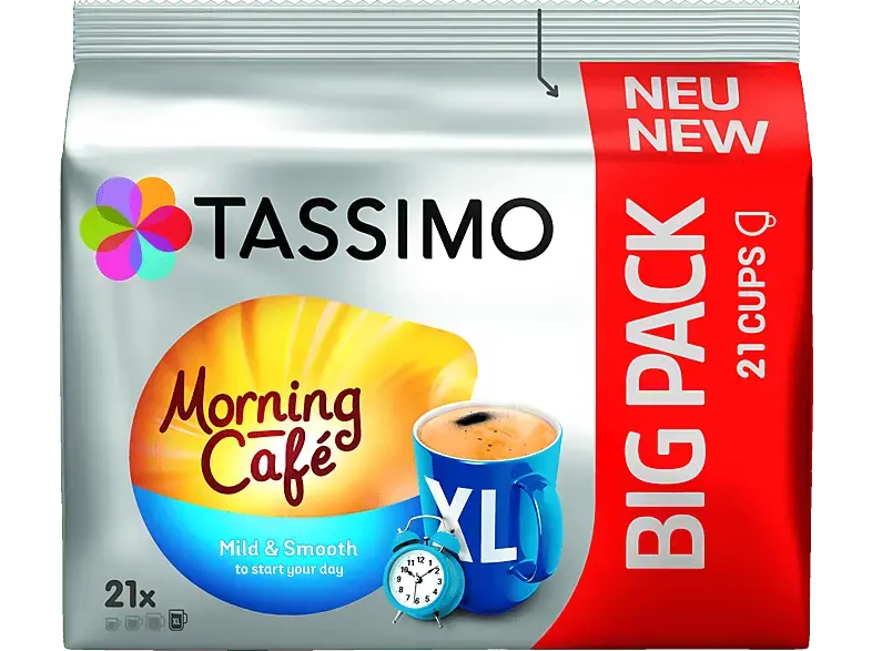 Tassimo Morning Café XL - Mild & Smooth Kaffeekapseln, 21 Stück, Kompatibles System: Tassimo