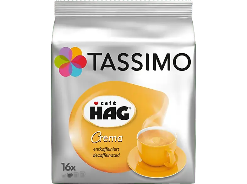 Tassimo Hag Crema Kaffeekapseln, 16 Stück, Kompatibles System: Tassimo