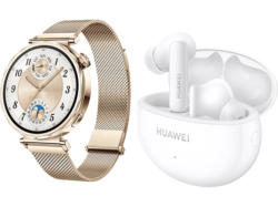 Huawei watch GT 5, 41mm, Gold Milanese, inkl. True Wireless Kopfhörer Freebuds 5i; Smart Watch