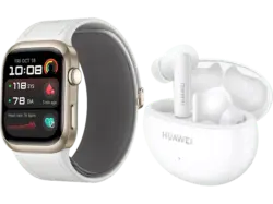 Huawei Watch D2, Gold, inkl Free Buds True Wireless Kopfhörer Freebuds 5i, white; Smart Watch