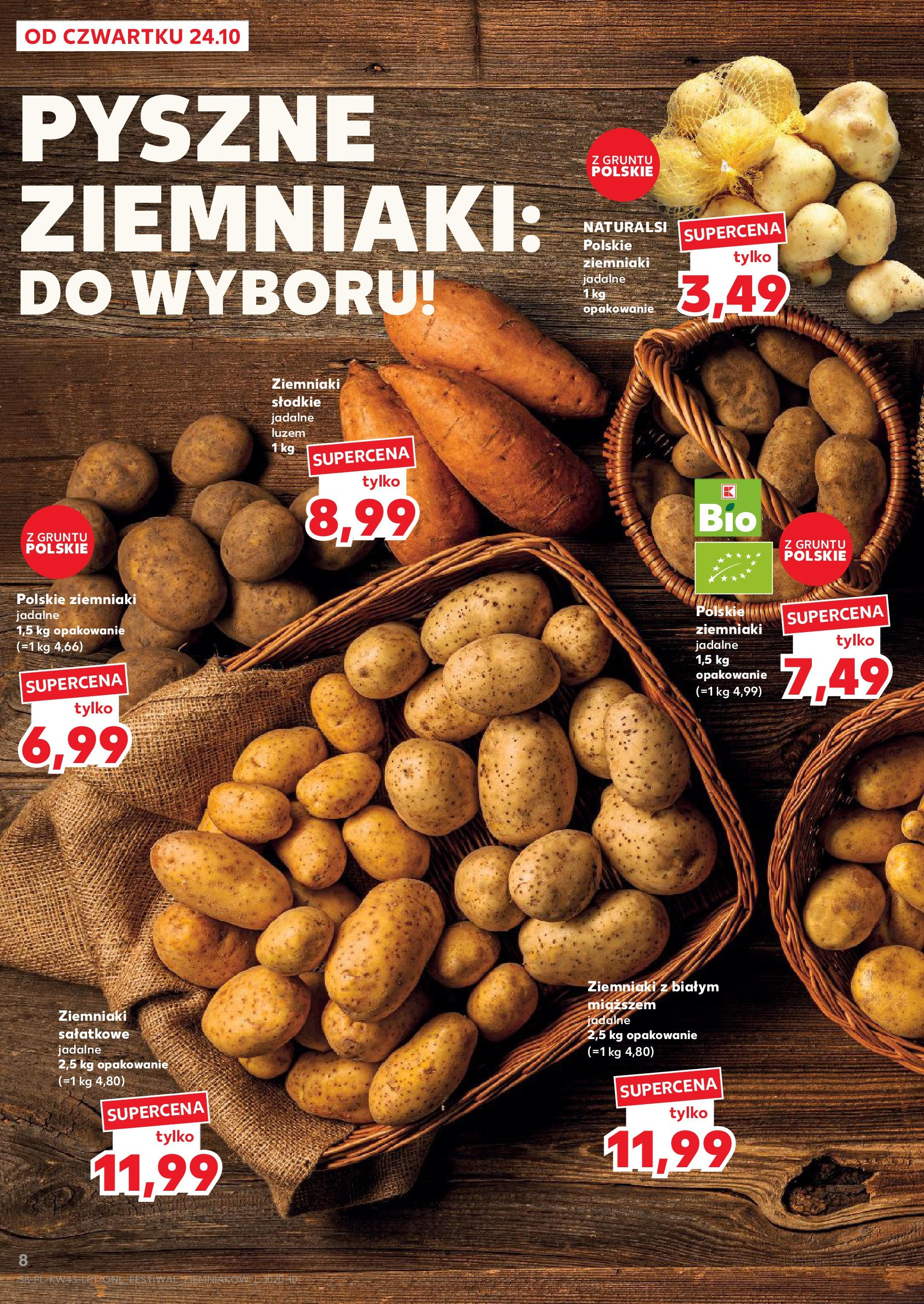 Kaufland gazetka od 24.10.2024 - od jutra PDF | Strona: 8 | Produkty: Ziemniaki