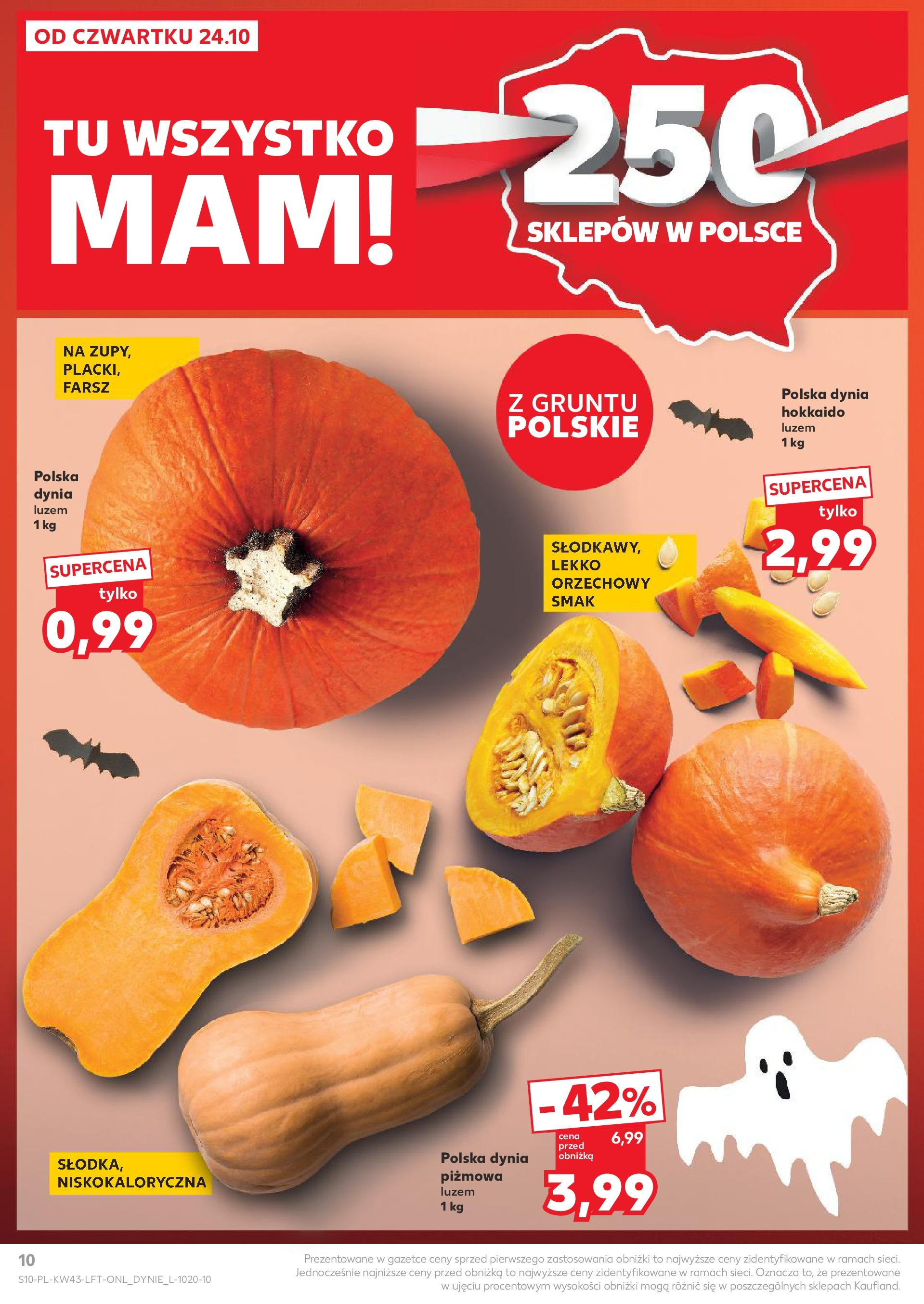 Kaufland gazetka od 24.10.2024 - od jutra PDF | Strona: 10 | Produkty: Dynia