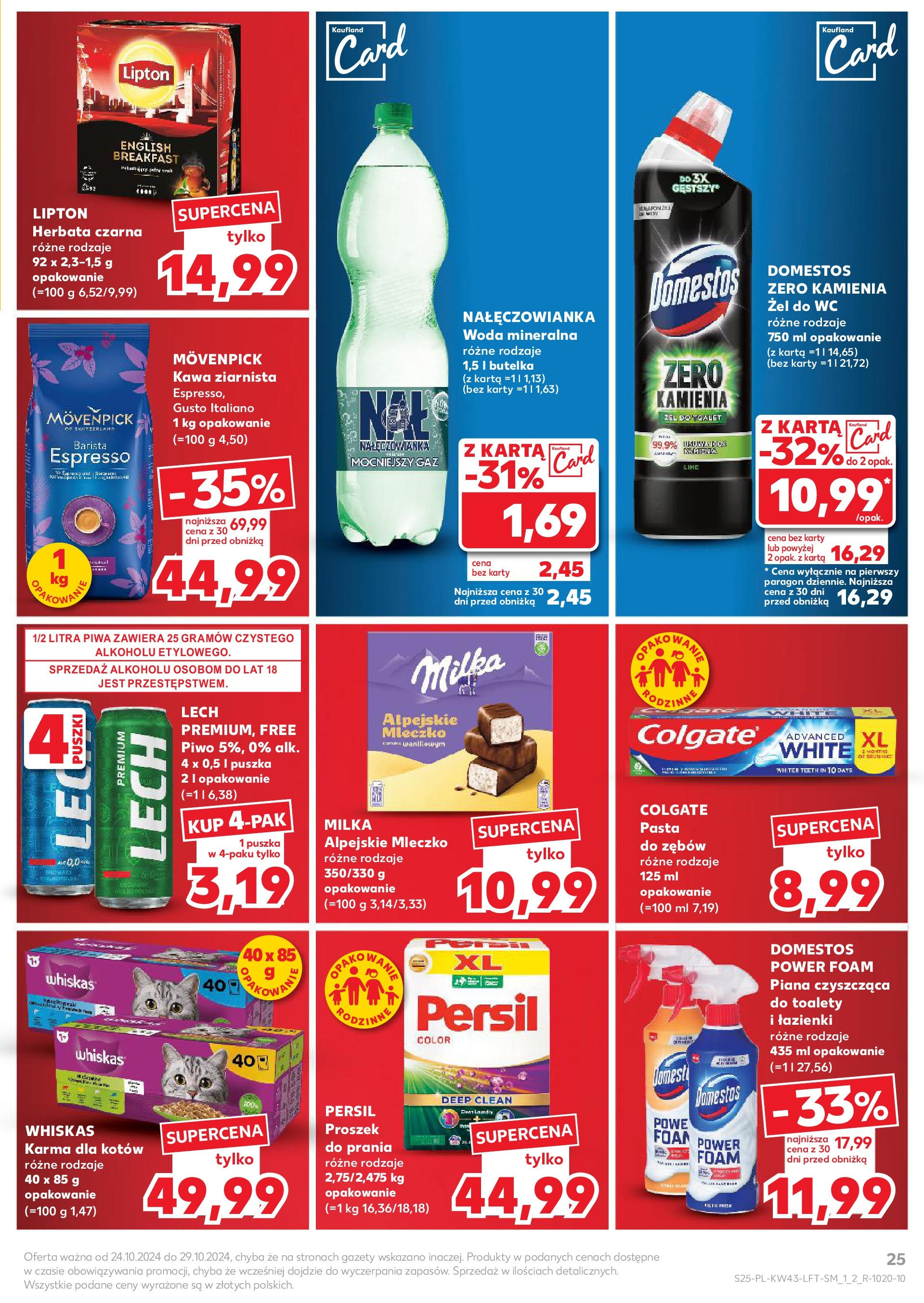 Kaufland gazetka od 24.10.2024 - od jutra PDF | Strona: 25 | Produkty: Karta, Persil, Kawa, Piwo