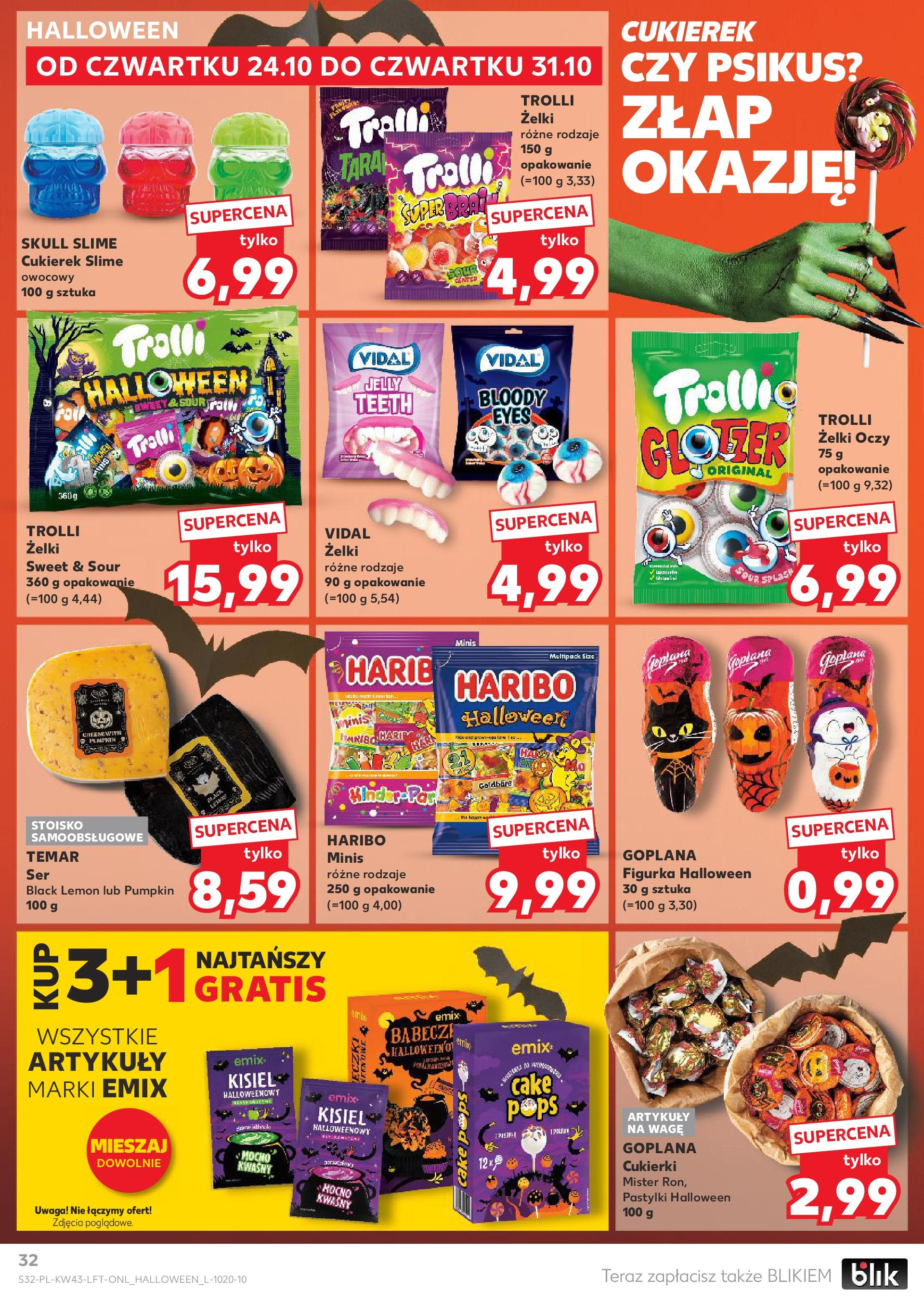 Kaufland gazetka od 24.10.2024 - od jutra PDF | Strona: 32 | Produkty: Żelki, Cukierki