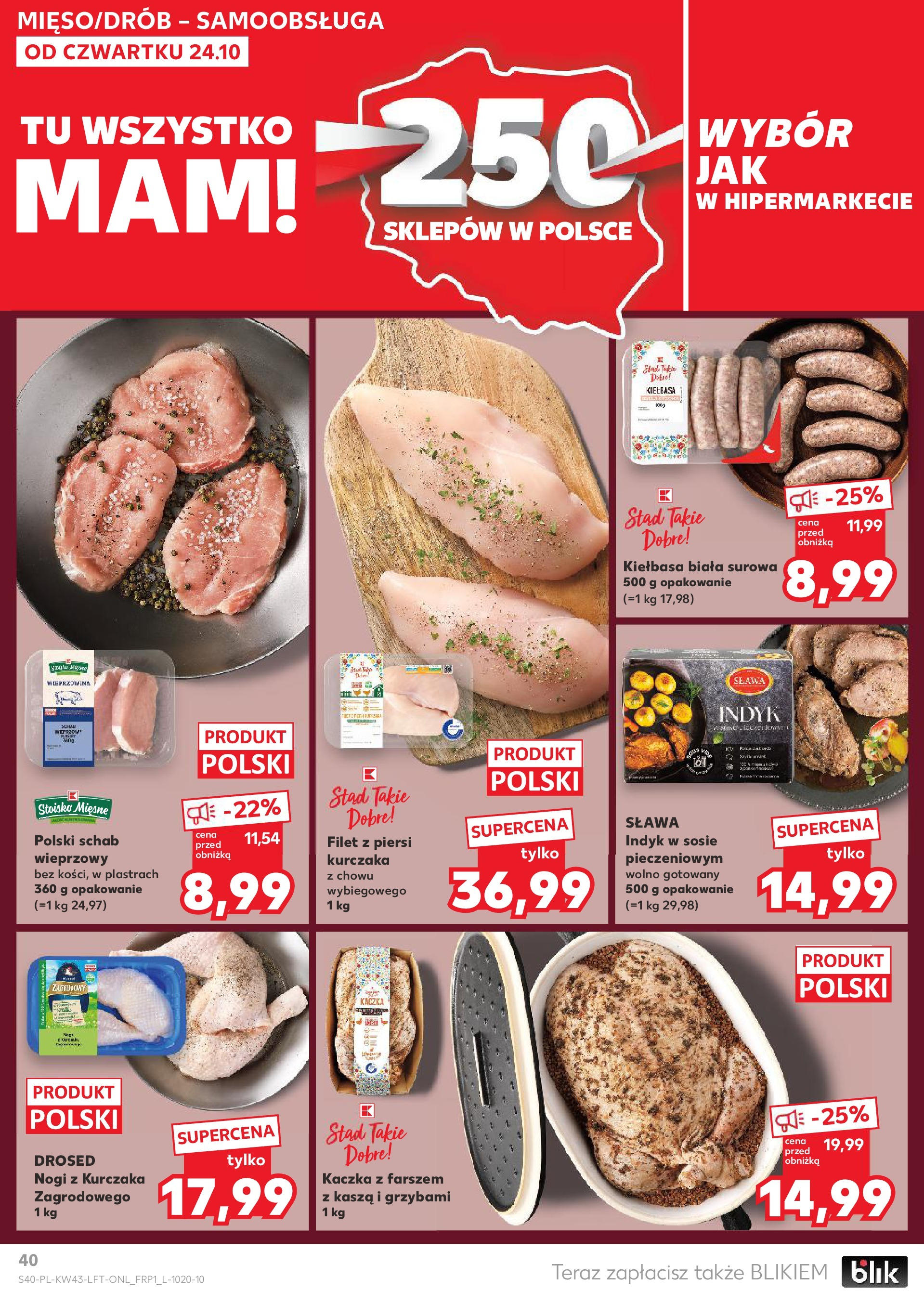 Kaufland gazetka od 24.10.2024 - od jutra PDF | Strona: 40 | Produkty: Kasza, Schab, Piersi, Wieprzowina