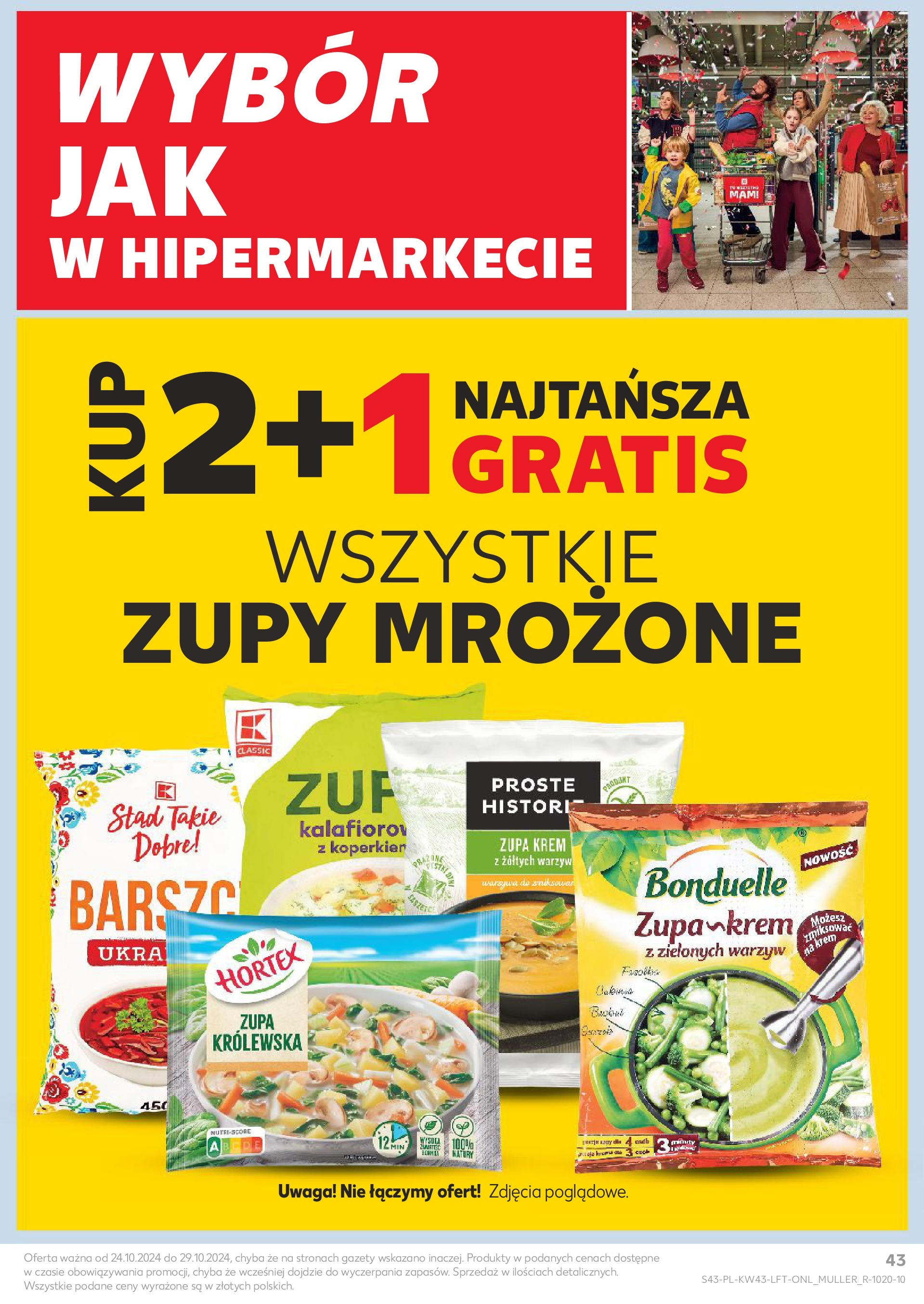 Kaufland gazetka od 24.10.2024 - od jutra PDF | Strona: 43 | Produkty: Zupa, Zupy mrożone, Krem, Warzywa