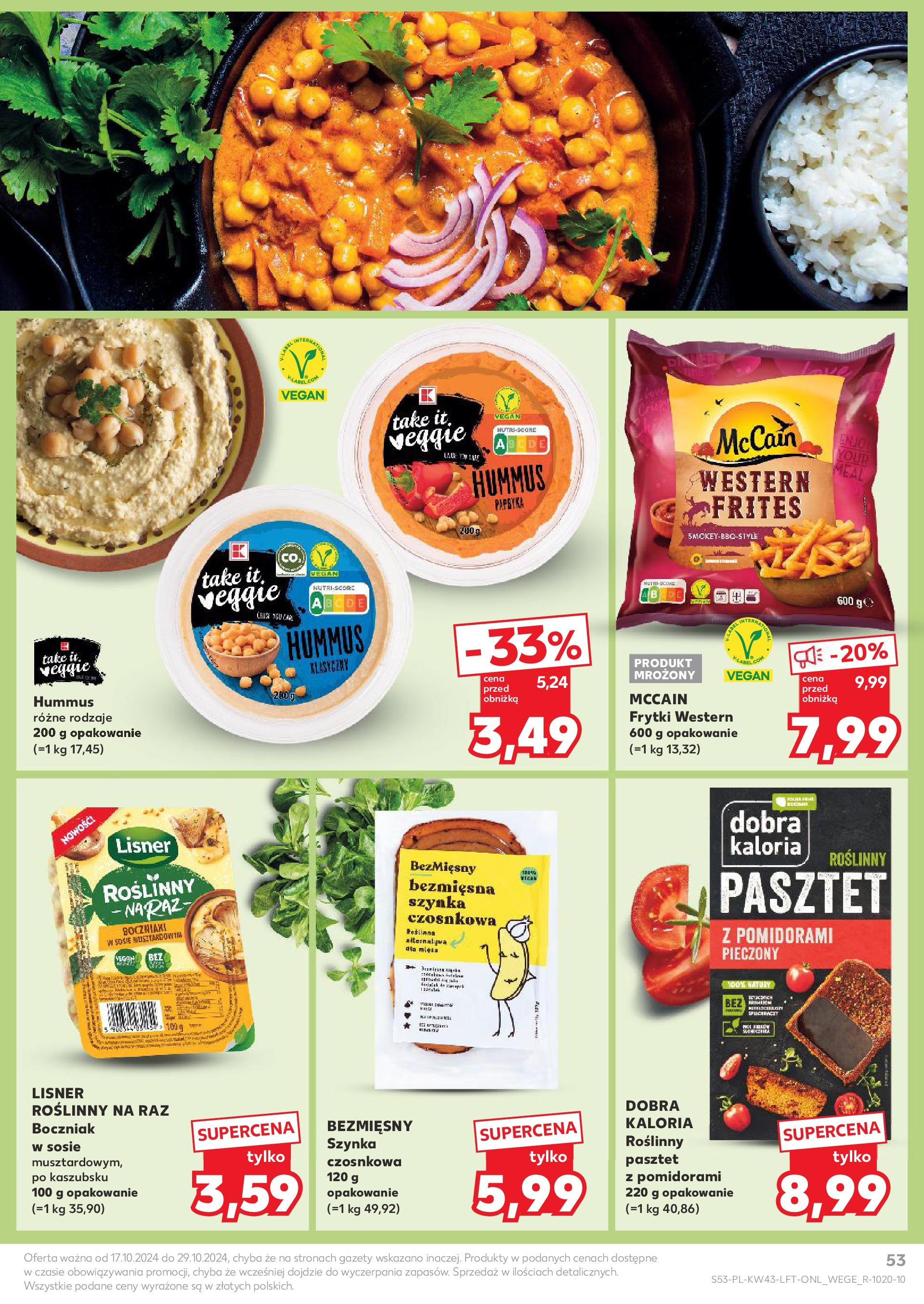 Kaufland gazetka od 24.10.2024 - od jutra PDF | Strona: 53 | Produkty: Szynka, Mięta, Hummus, Frytki