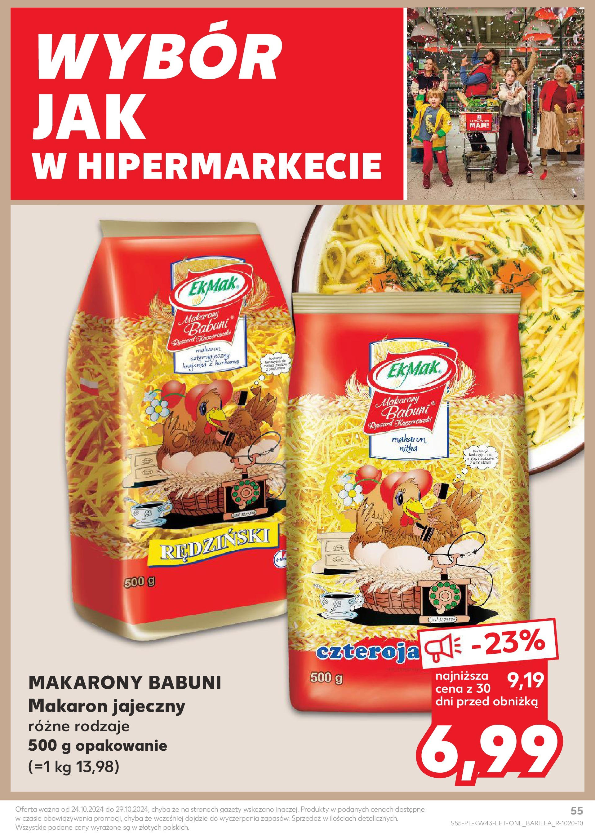 Kaufland gazetka od 24.10.2024 - od jutra PDF | Strona: 55 | Produkty: Kurkuma, Makarony, Makaron