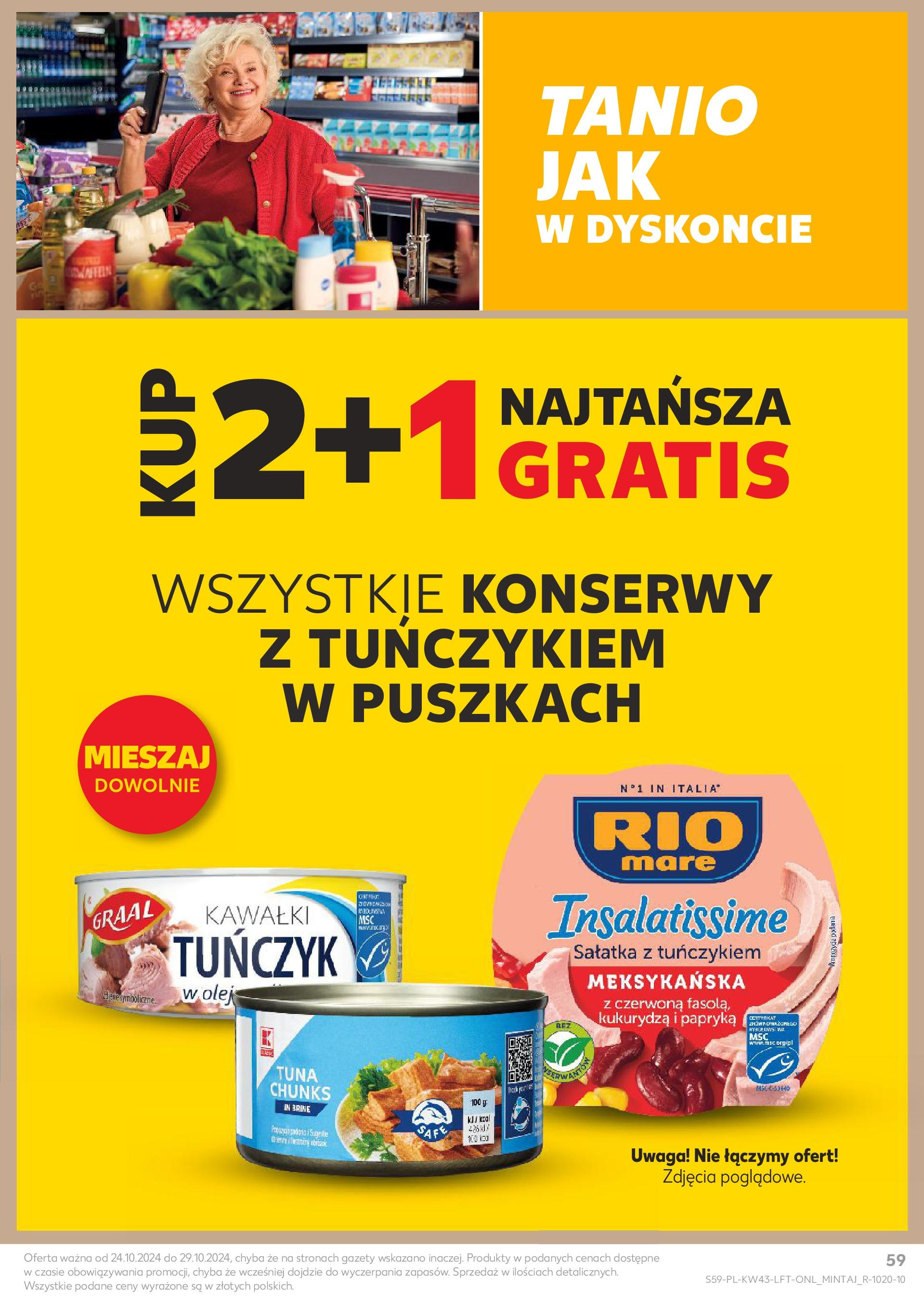 Kaufland gazetka od 24.10.2024 - od jutra PDF | Strona: 59 | Produkty: Kukurydza, Papryka, Tuńczyk, Sałatka