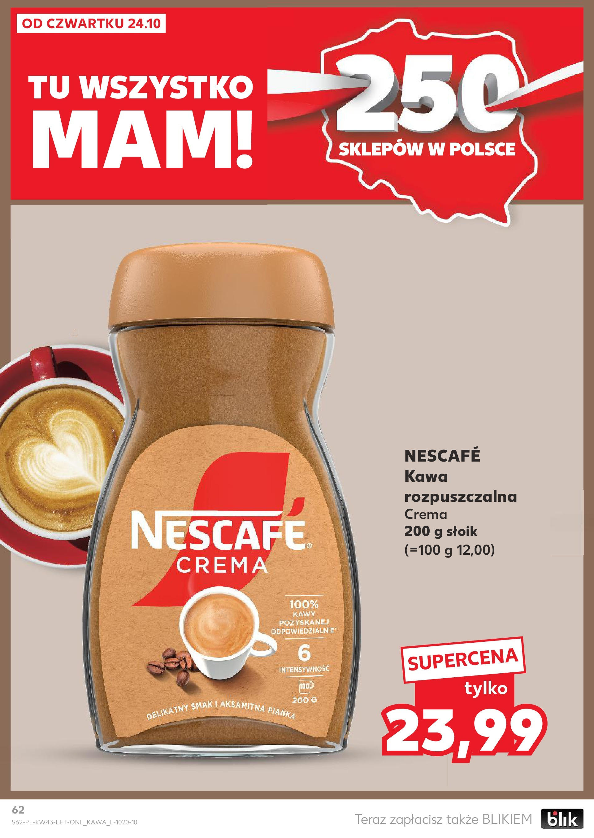 Kaufland gazetka od 24.10.2024 - od jutra PDF | Strona: 62 | Produkty: Nescafe, Kawa rozpuszczalna, Kawa