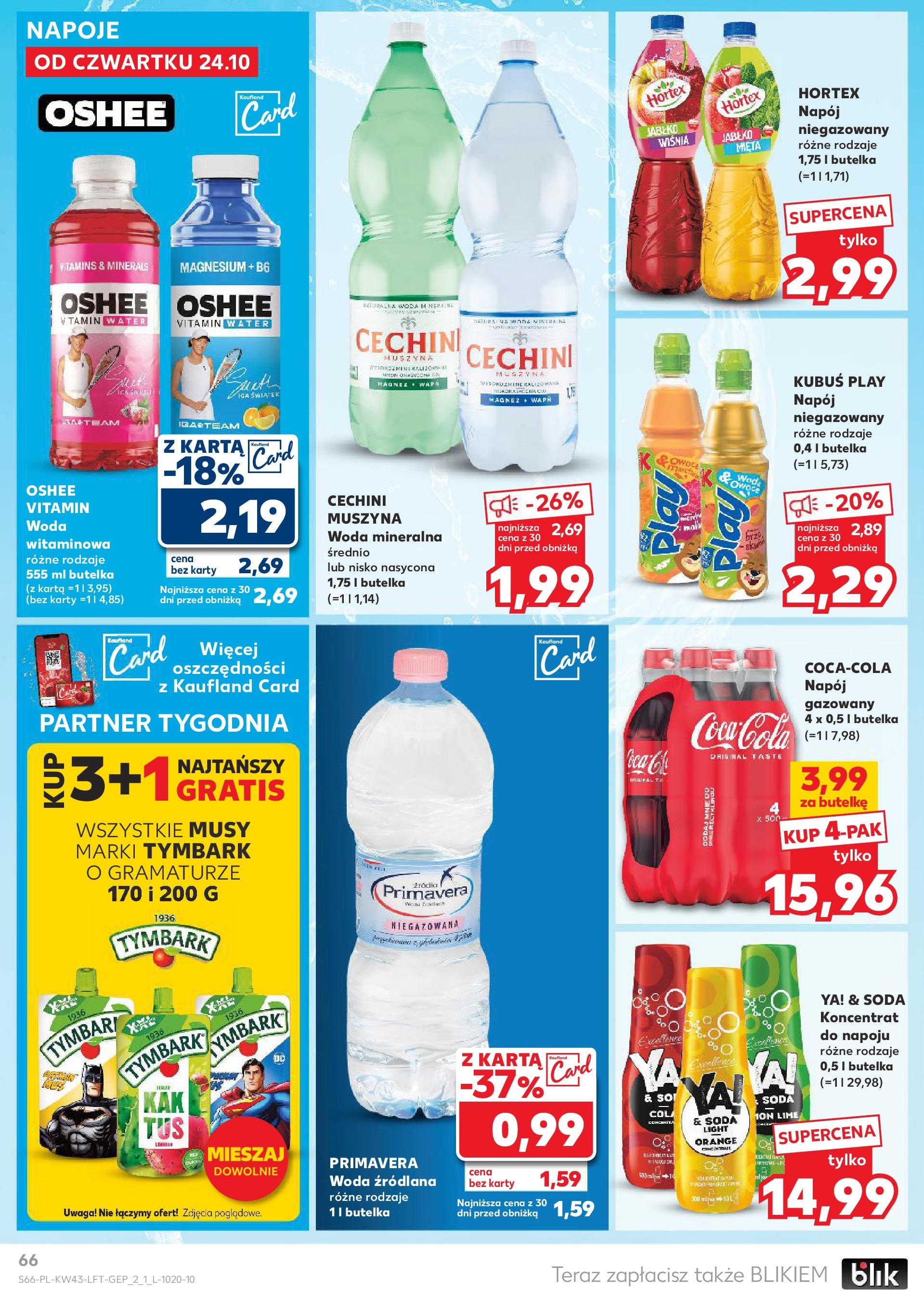 Kaufland gazetka od 24.10.2024 - od jutra PDF | Strona: 66 | Produkty: Karta, Napoje, Woda źródlana, Mięta