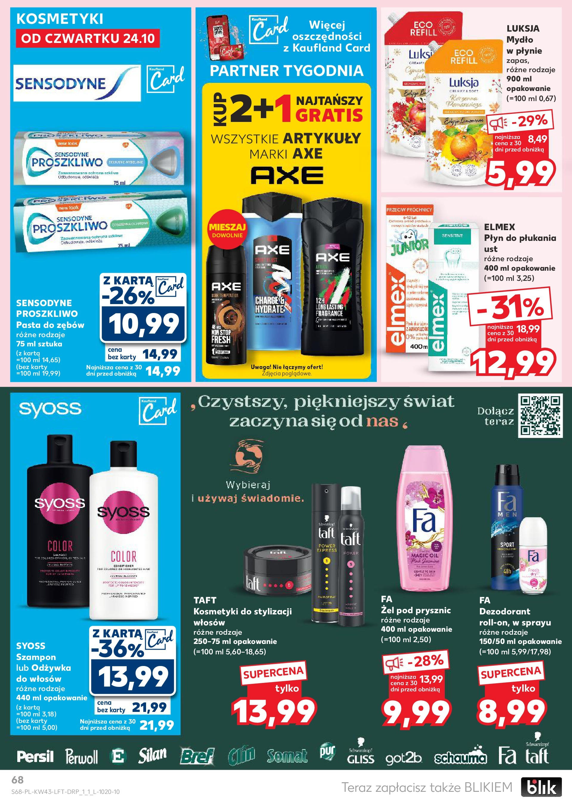 Kaufland gazetka od 24.10.2024 - od jutra PDF | Strona: 68 | Produkty: Persil, Kosmetyki, Szampon, Odżywka