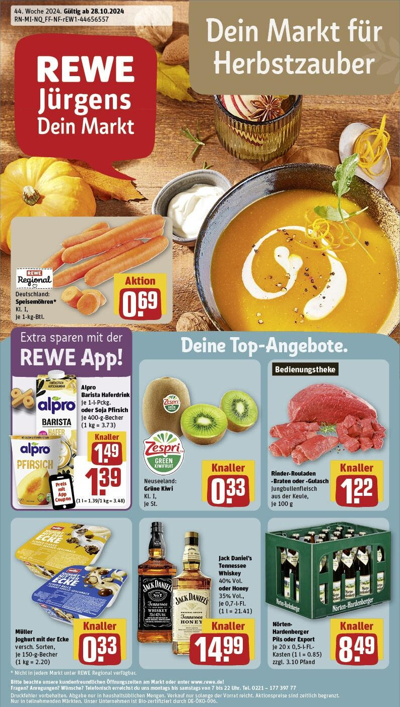 REWE Prospekt ab 28.10.2024 nächste Woche - Willingen / Usseln, Korbacher Straße 2