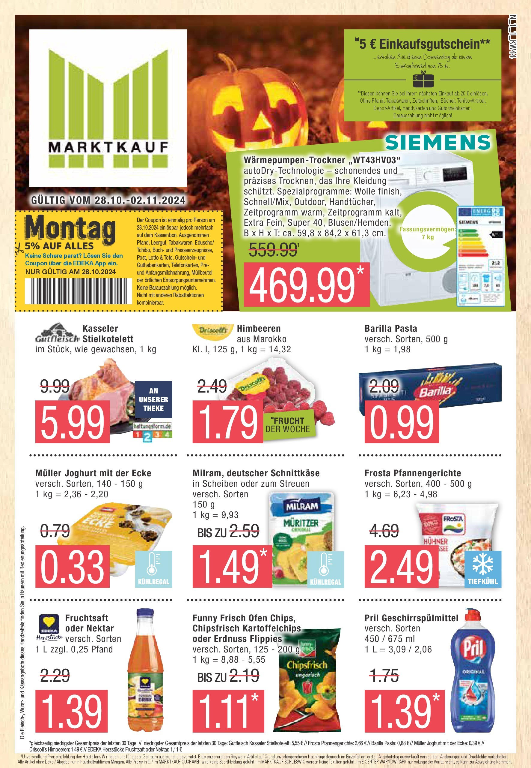 MARKTKAUF Prospekt ab Montag 28.10.2024 > Niedersachsen