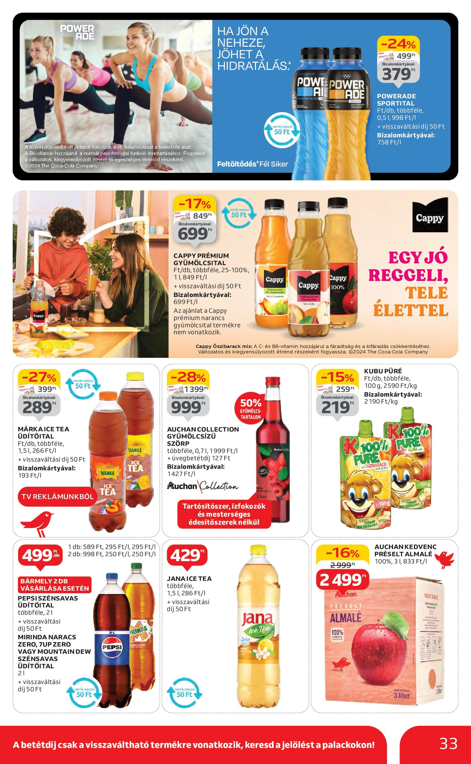 Auchan Akciós újság - 2024.10.24. -tól/töl > akció, lapozható szórólap 🛍️ | Oldal: 33 | Termékek: Szörp, Pepsi, Gyümölcs, Narancs