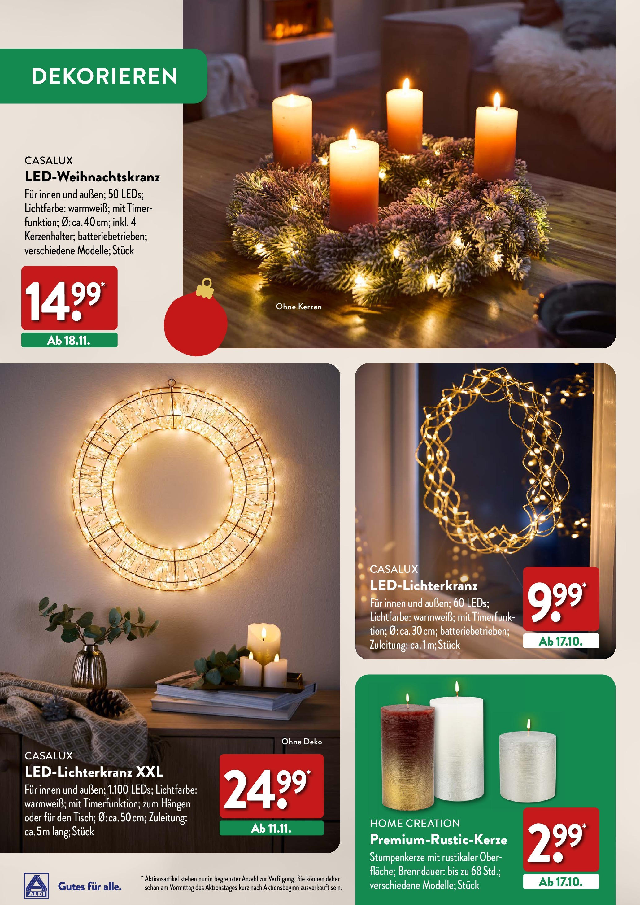 Aldi Weihnachten Deko und Geschenke - Hildburghausen, Coburger Straße 2 (ab 17.10.2024) » Angebote Online | Seite: 8 | Produkte: Home creation