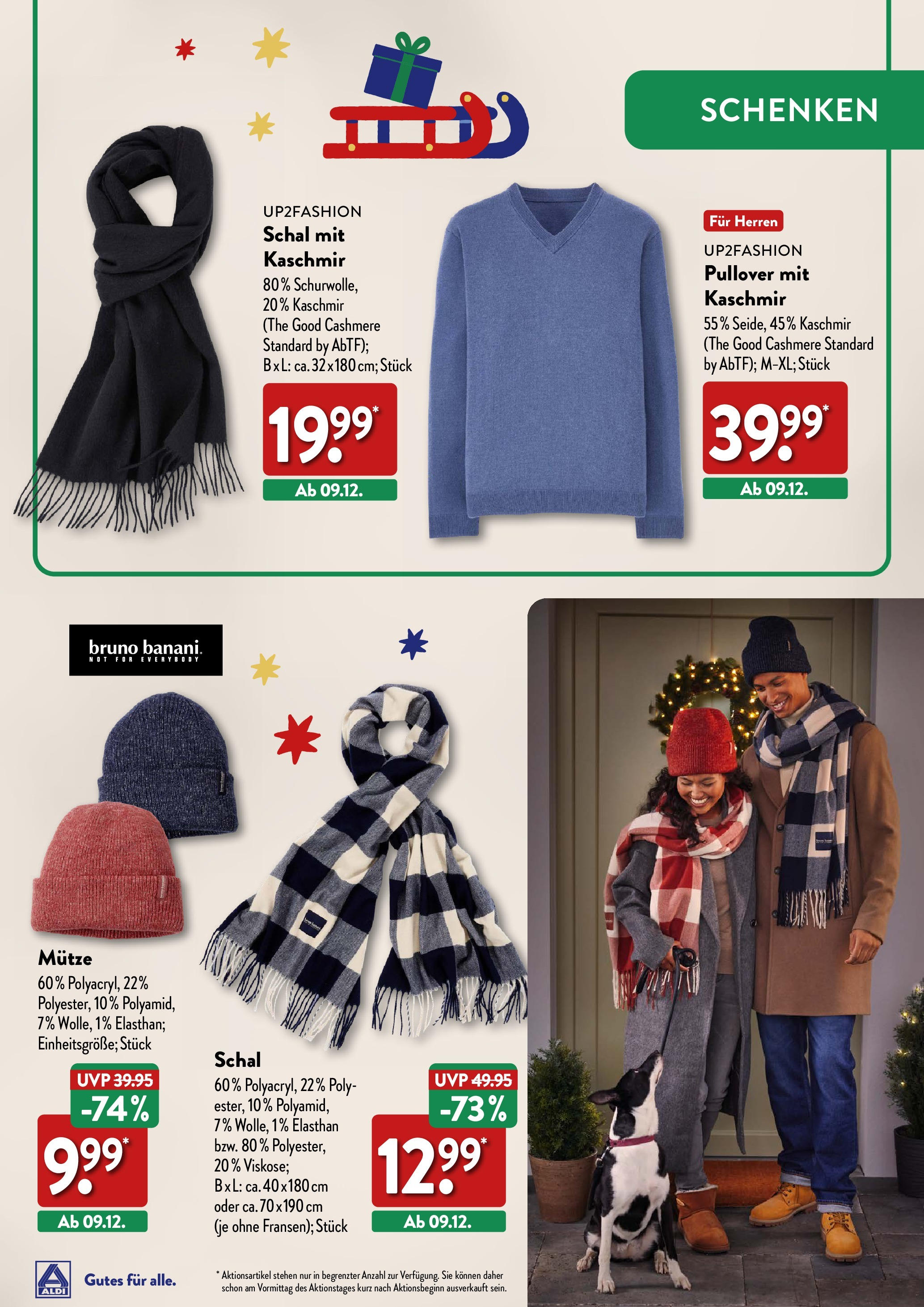 Aldi Weihnachten Deko und Geschenke - Hildburghausen, Coburger Straße 2 (ab 17.10.2024) » Angebote Online | Seite: 29 | Produkte: Up2fashion, Pullover, Schal