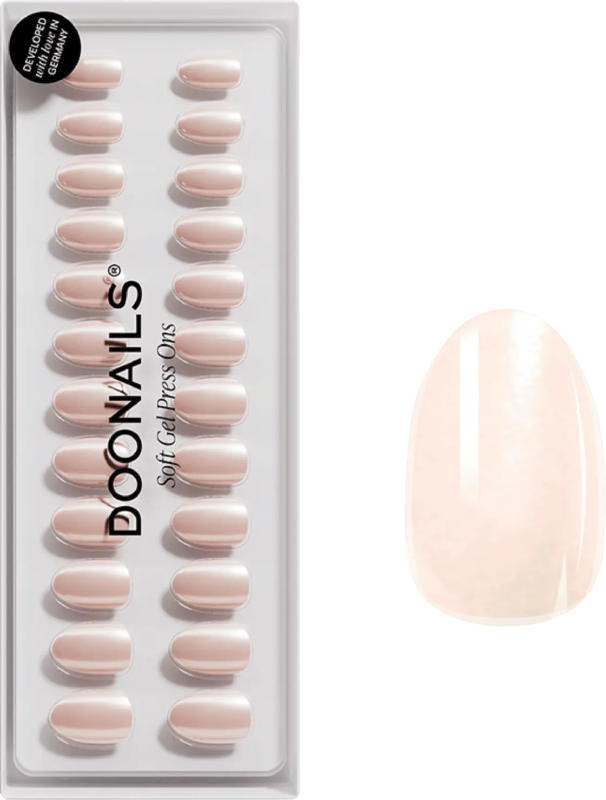 Doonails Künstliche Nägel Soft Gel Press Ons, Short Prosecco