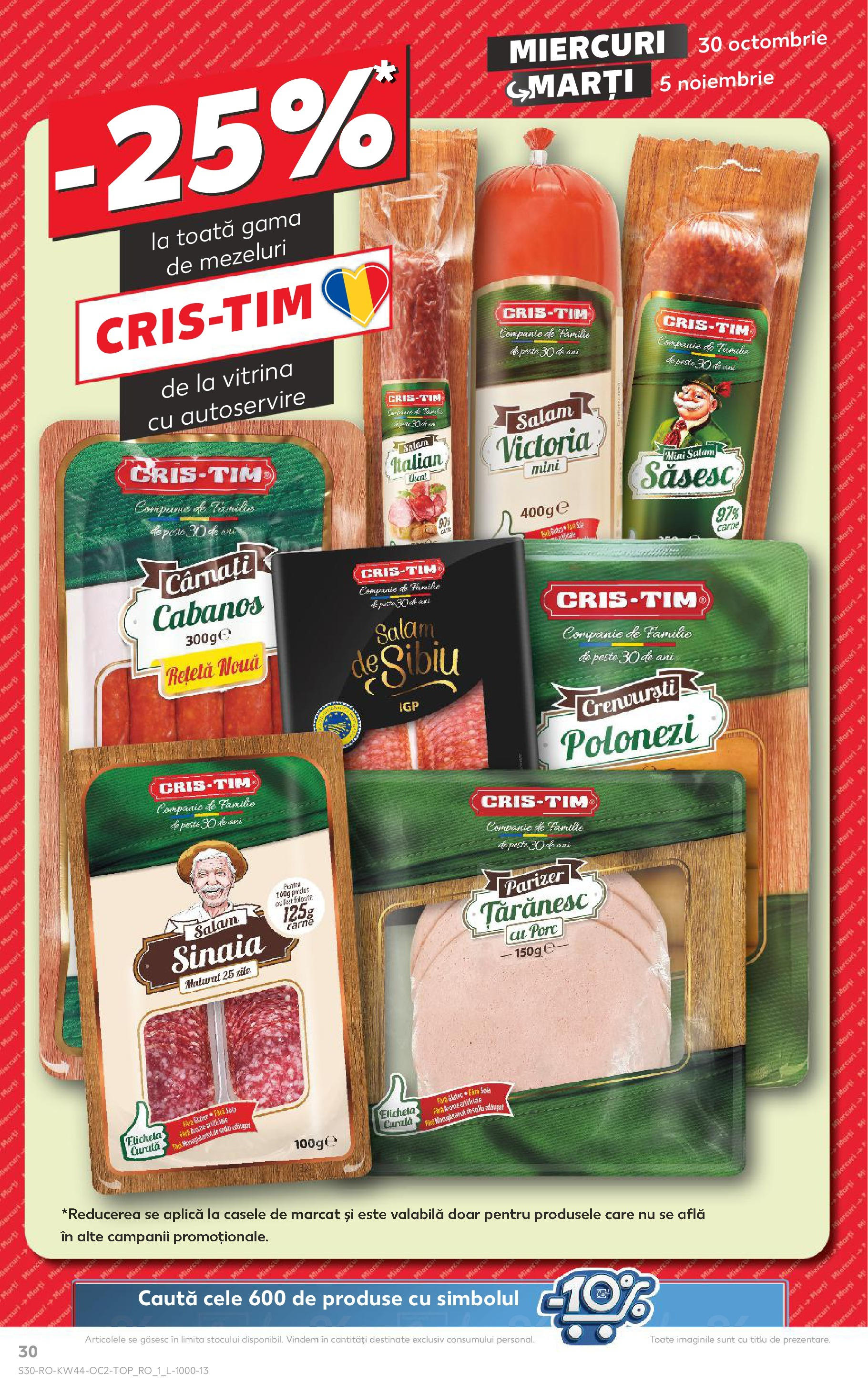 Catalog Kaufland - Bucureşti 30.10.2024 - Revista si Oferta | Pagină: 30 | Produse: Crenvurști, Pește, Parizer, Cârnați