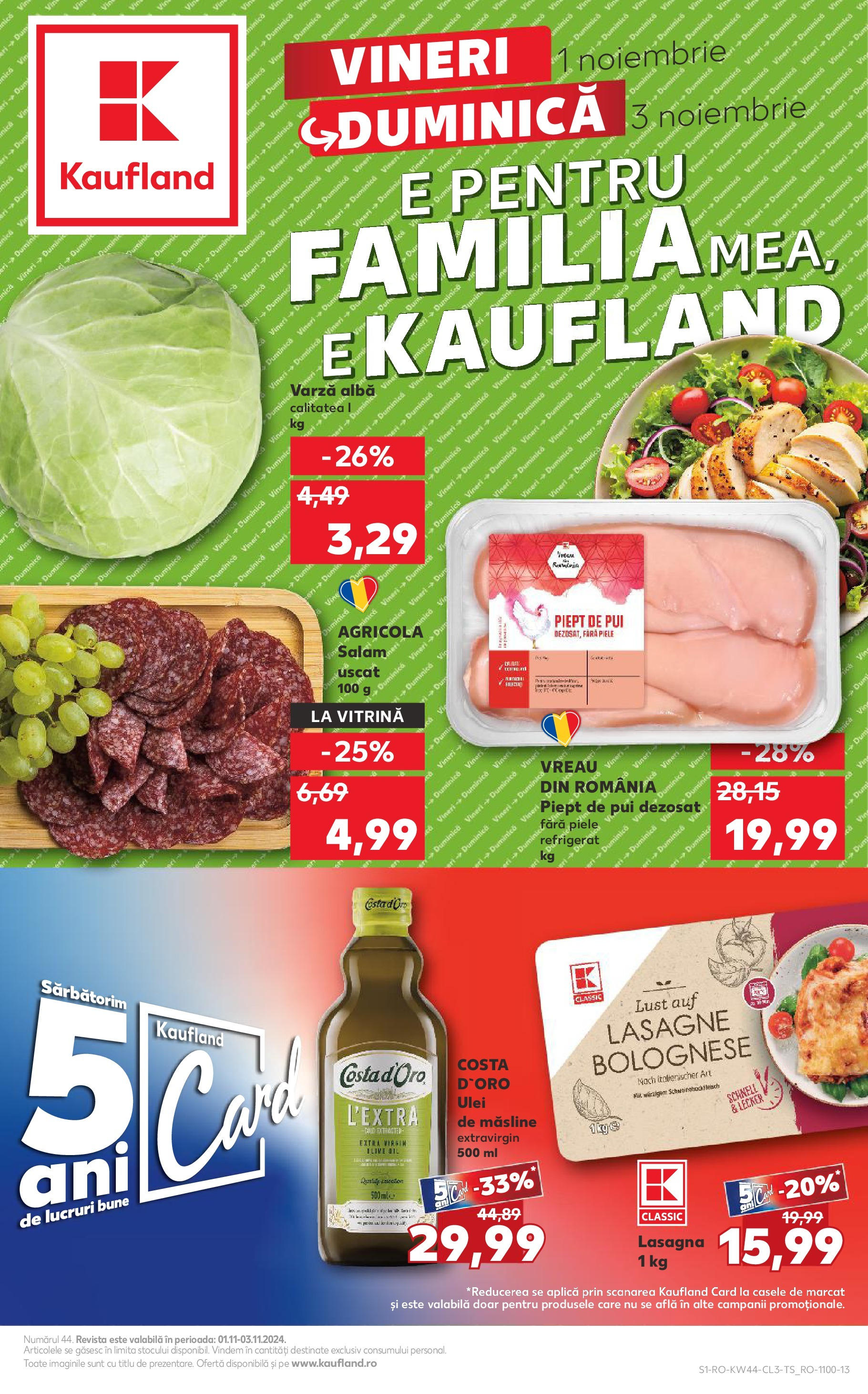 Catalog Kaufland de la 01.11.2024 - Revista "Călărași" - Pagină 1