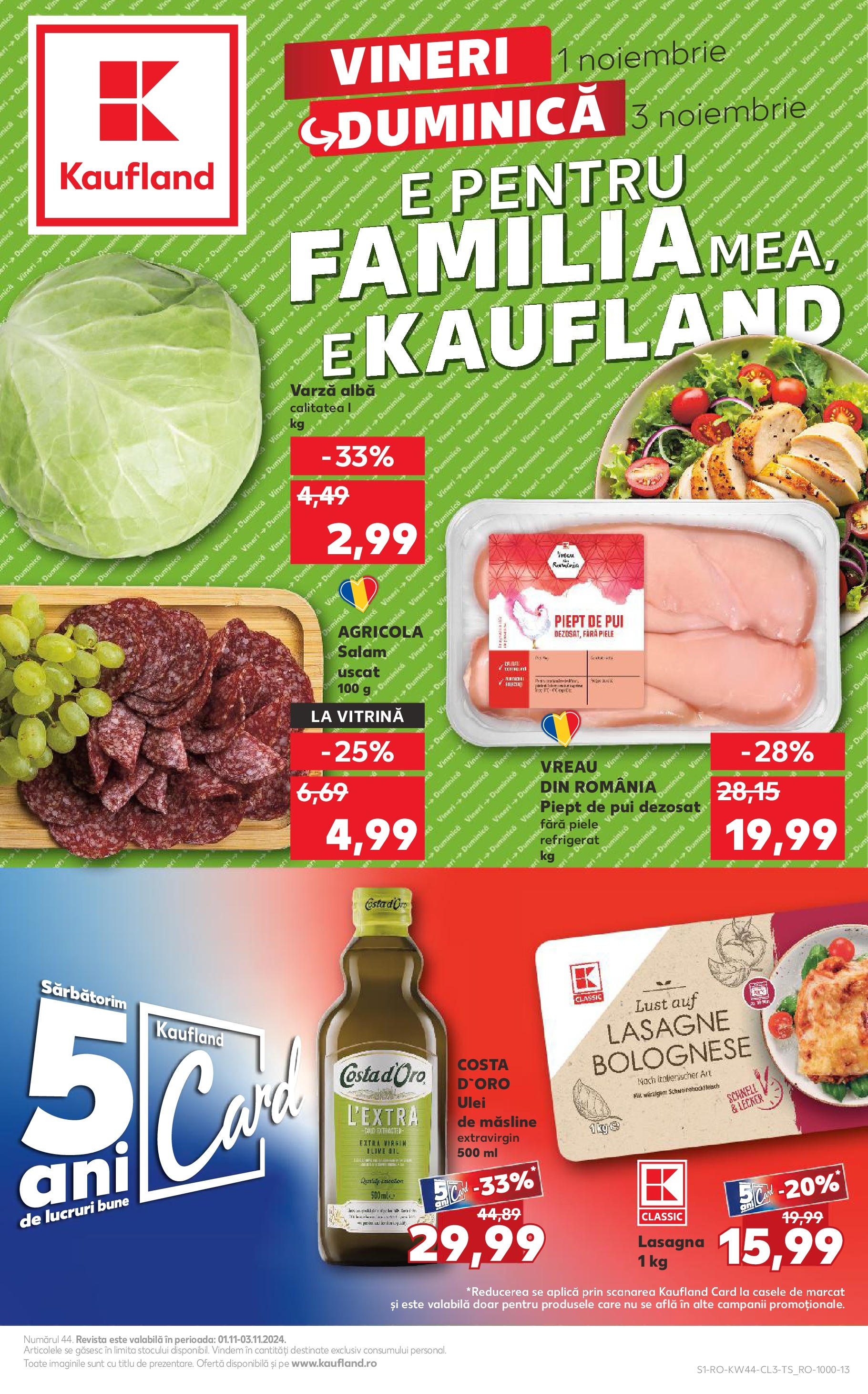 Catalog Kaufland de la 01.11.2024 - Revista "Constanța" - Pagină 1