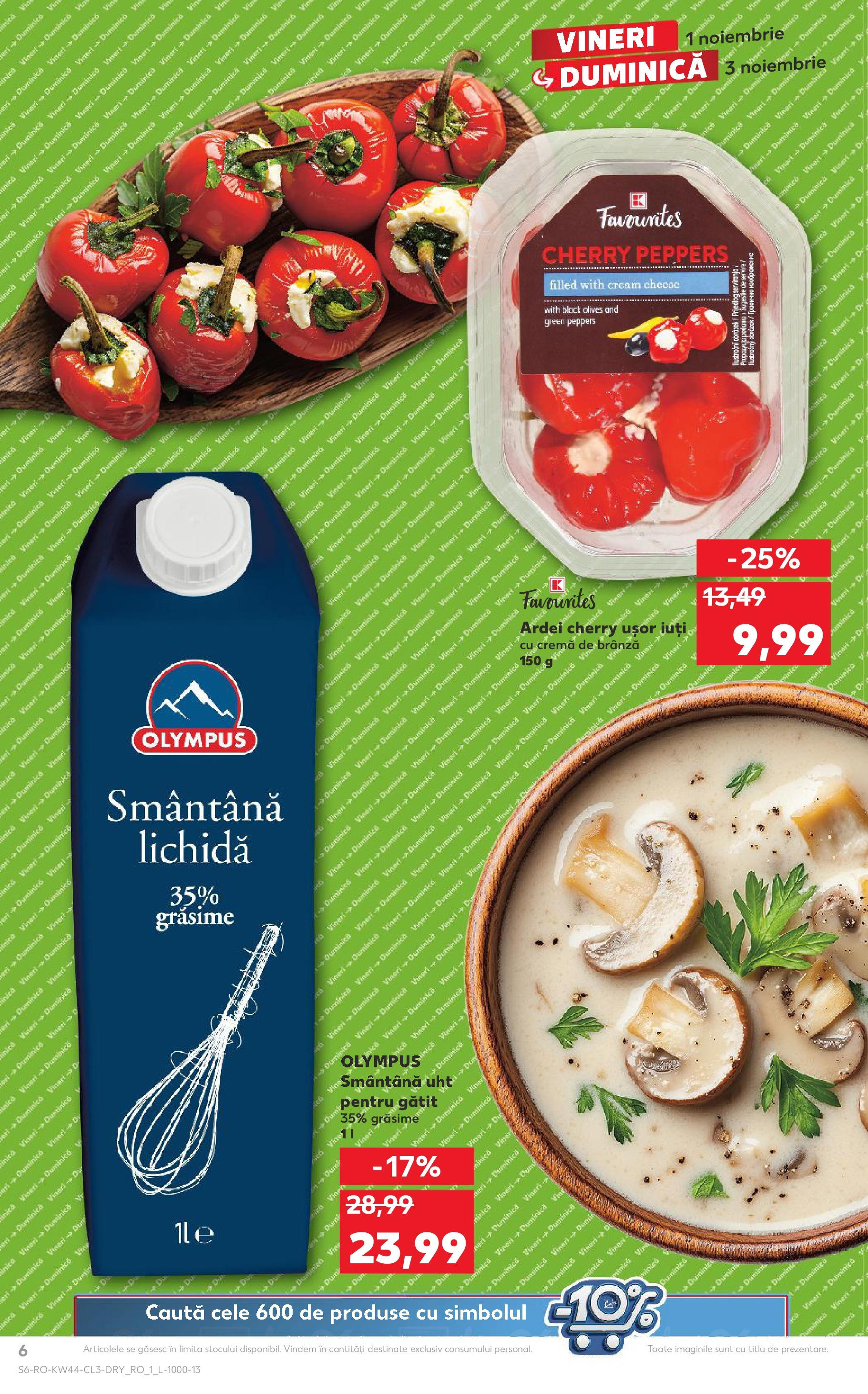 Catalog Kaufland - Baia Mare 01.11.2024 - Revista si Oferta | Pagină: 6 | Produse: Ardei, Brânză, Cremă, Vin