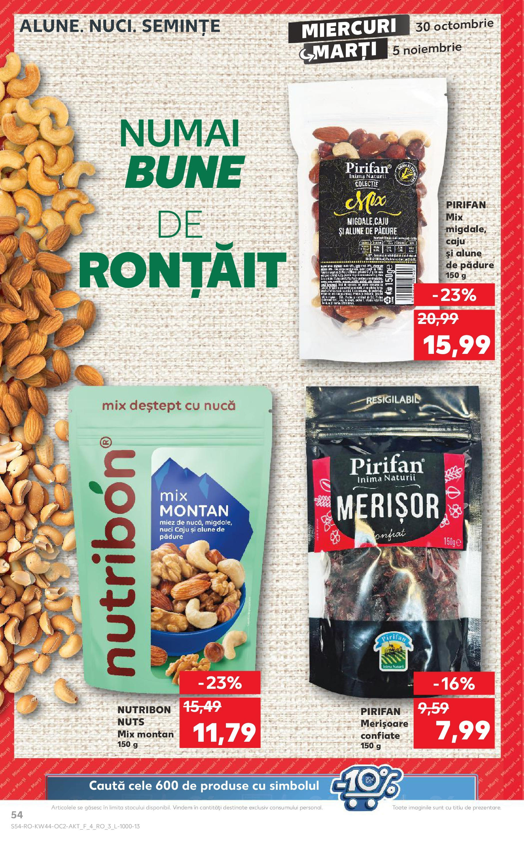 Catalog Kaufland - Bucureşti 30.10.2024 - Revista si Oferta | Pagină: 54 | Produse: Semințe, Alune, Caju, Nuci