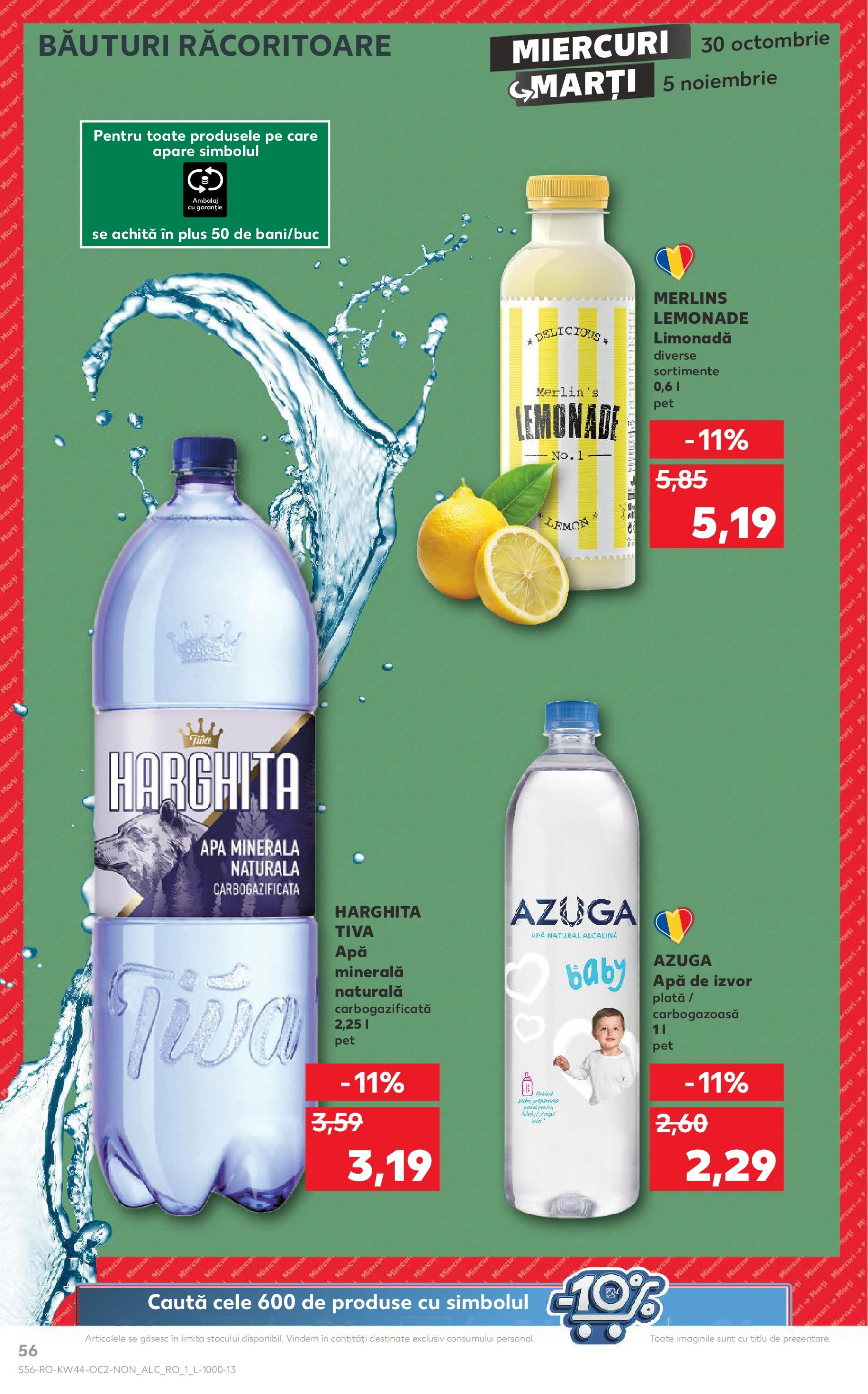 Catalog Kaufland - Bucureşti 30.10.2024 - Revista si Oferta | Pagină: 56 | Produse: Apă