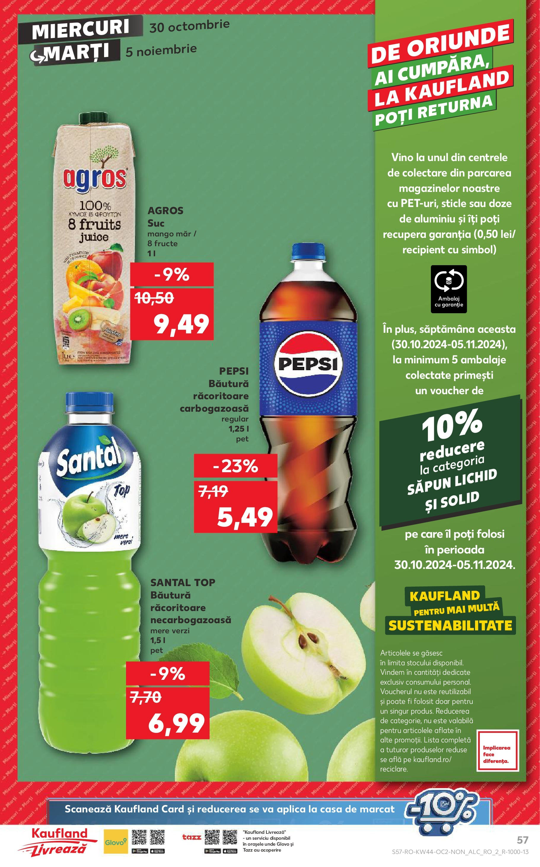 Catalog Kaufland - Bucureşti 30.10.2024 - Revista si Oferta | Pagină: 57 | Produse: Top, Mere, Fructe, Mango