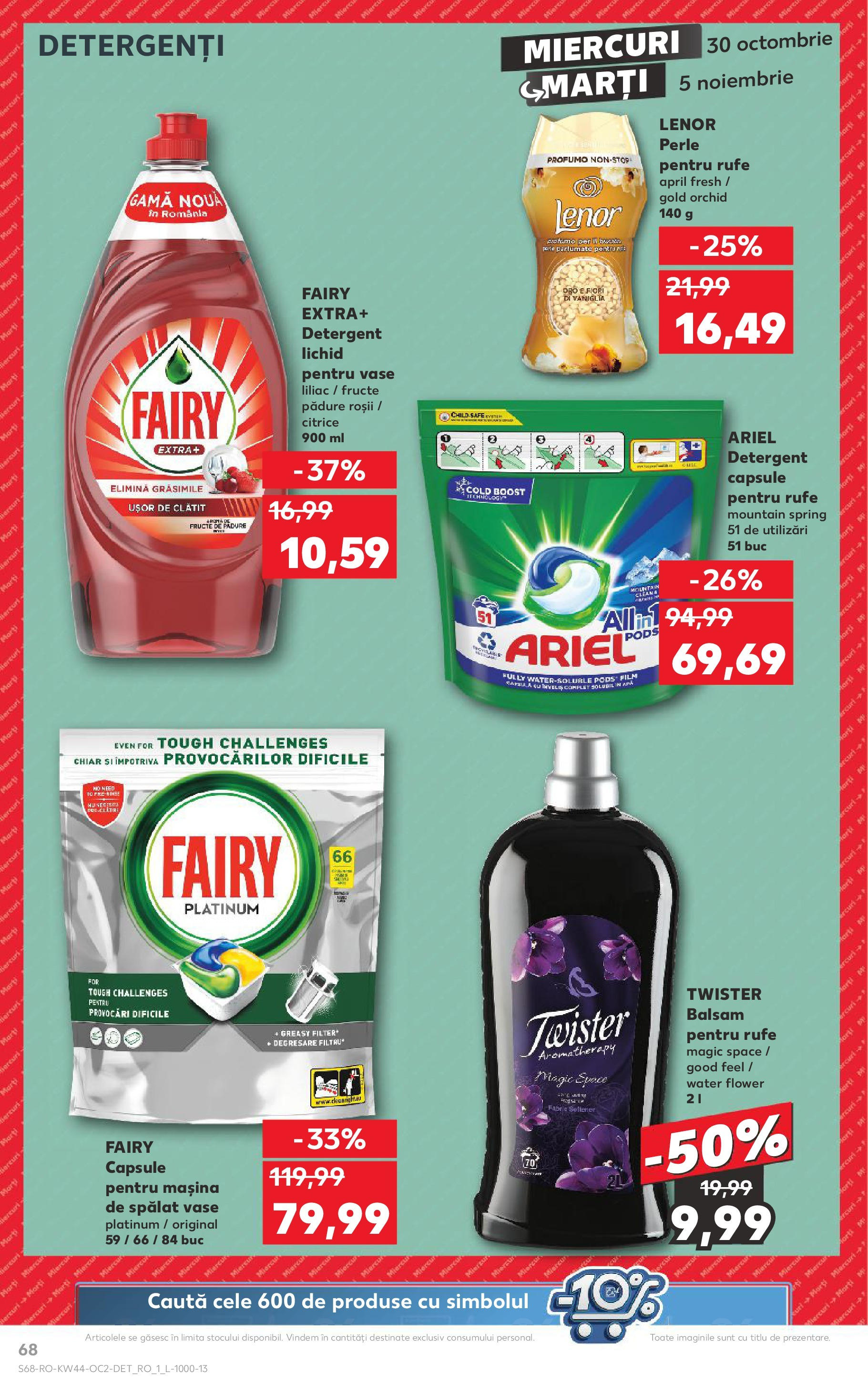 Catalog Kaufland - Bucureşti 30.10.2024 - Revista si Oferta | Pagină: 68 | Produse: Balsam, Detergent, Apă, Fructe