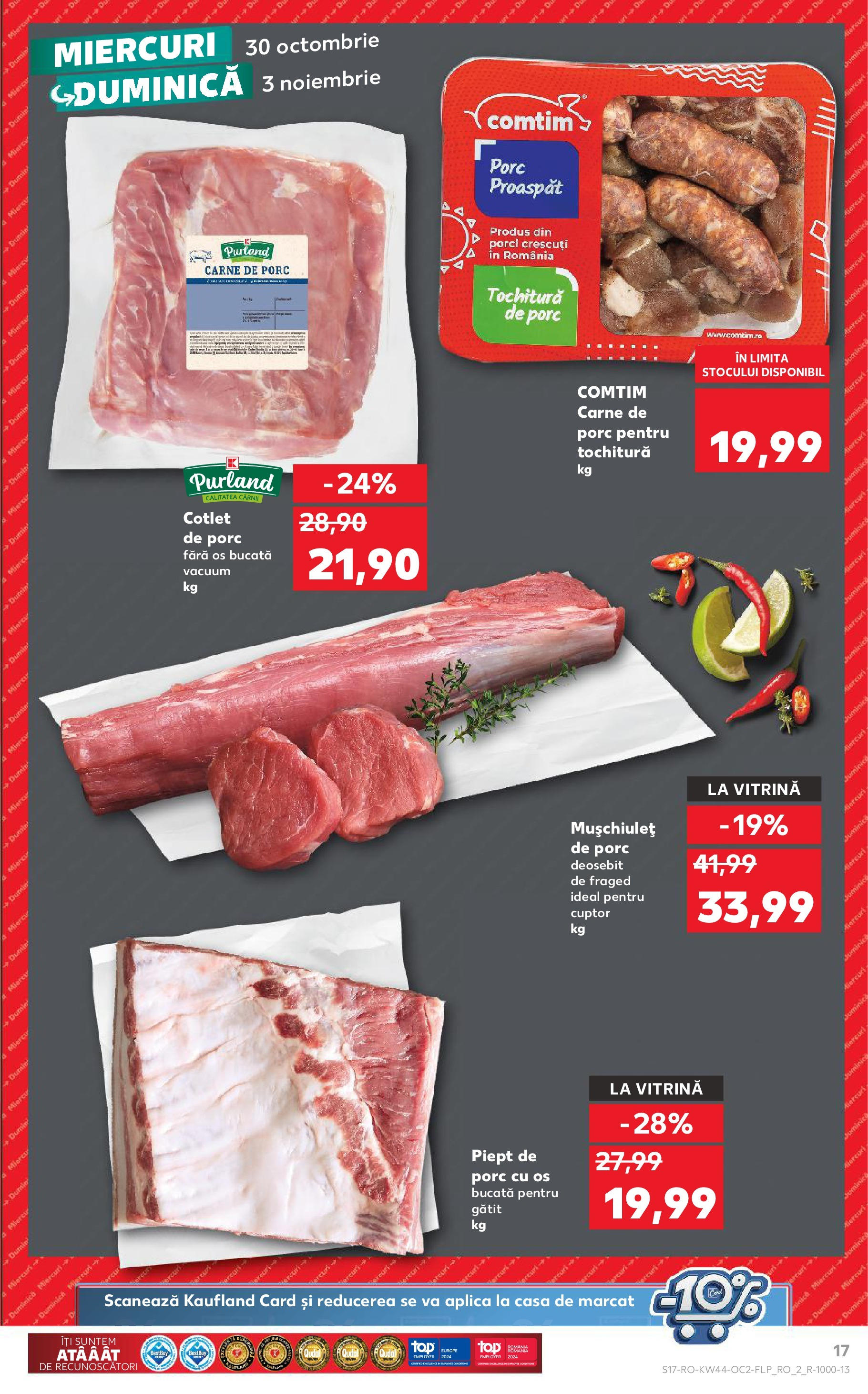 Catalog Kaufland - Bucureşti 30.10.2024 - Revista si Oferta | Pagină: 17 | Produse: Cuptor, Vitrină, Carne De Porc