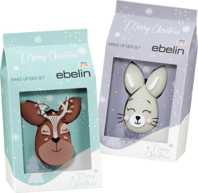 ebelin Geschenkset Make-up Eier Reh und Hase 3tlg