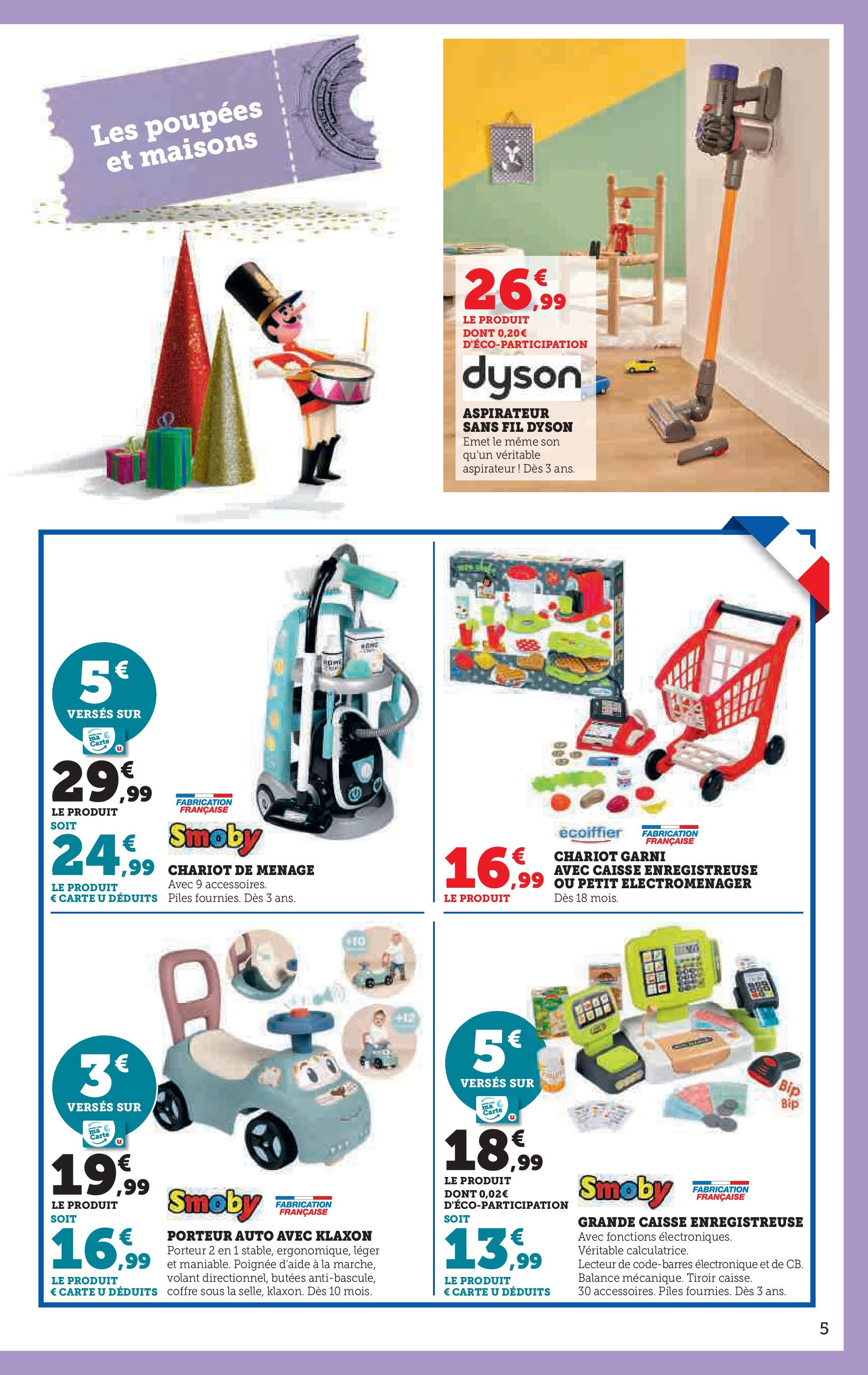 Super U Jouets - Rennes à partir du 22/10/2024 - promo en ligne | Page: 5 | Produits: Petit électroménager, Aspirateur, Piles