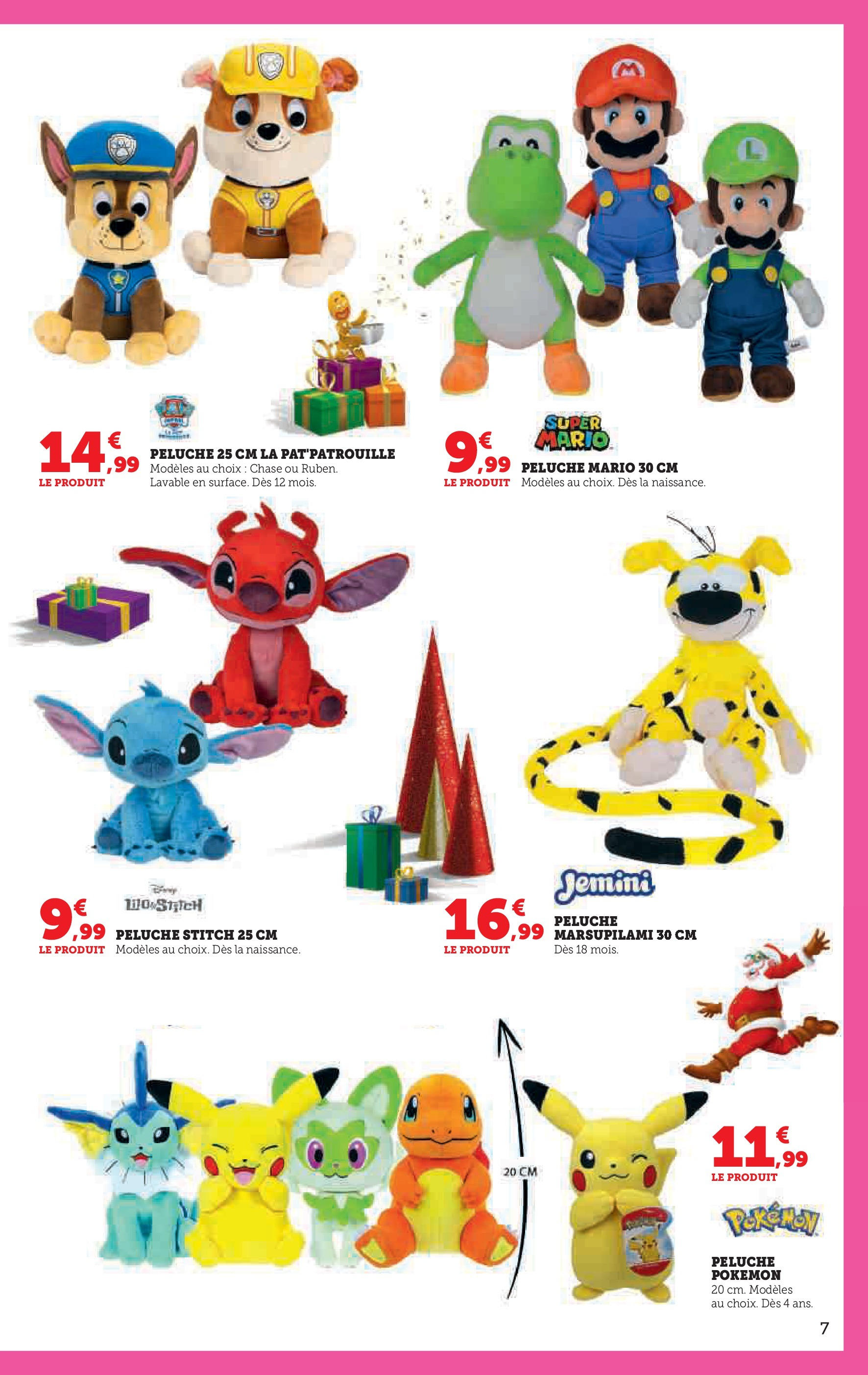 Super U Jouets  à partir du 22/10/2024 - promo en ligne | Page: 7 | Produits: Peluche