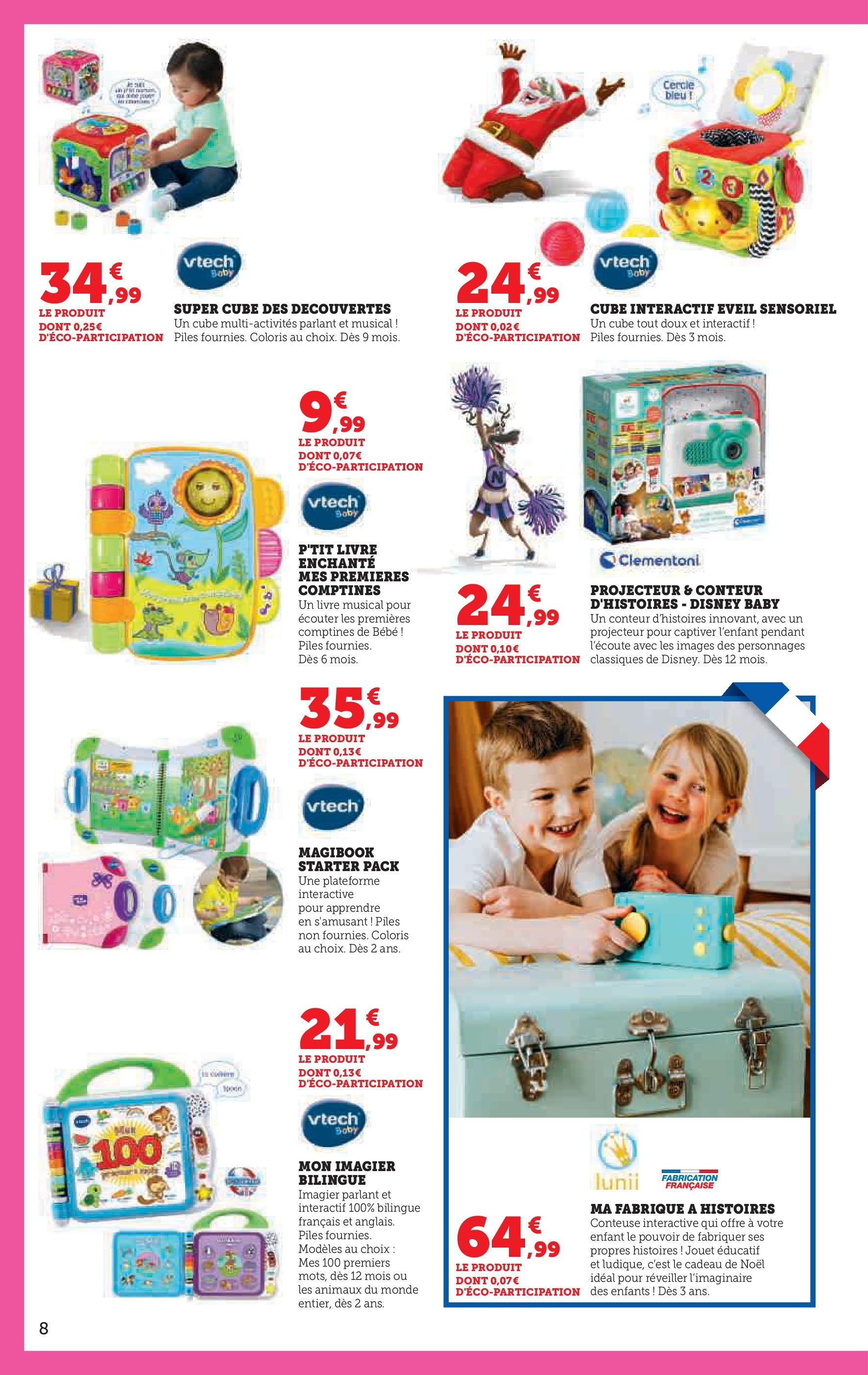 Super U Jouets  à partir du 22/10/2024 - promo en ligne | Page: 8 | Produits: Projecteur, Piles, Livre