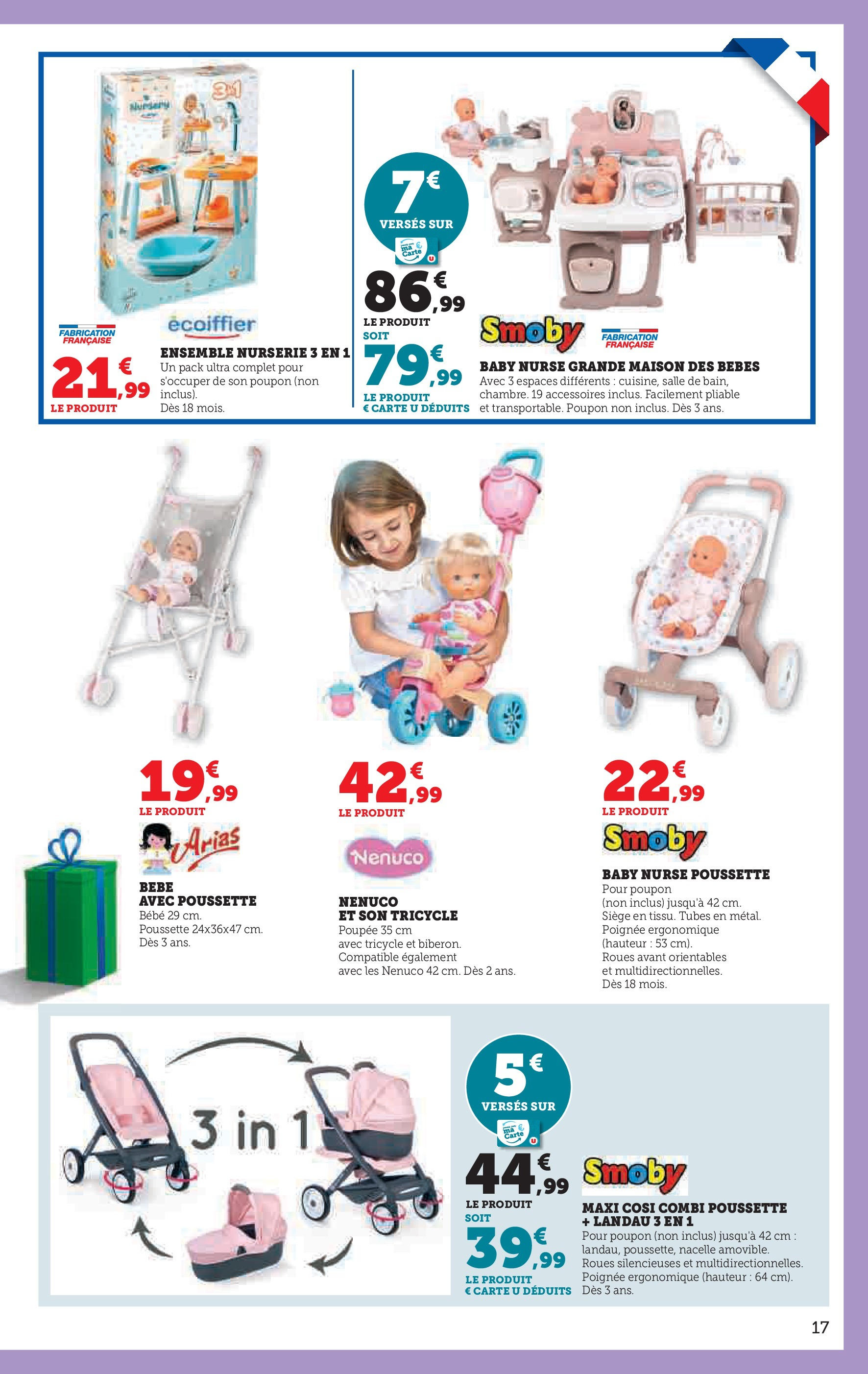 Super U Jouets  à partir du 22/10/2024 - promo en ligne | Page: 17 | Produits: Poupée