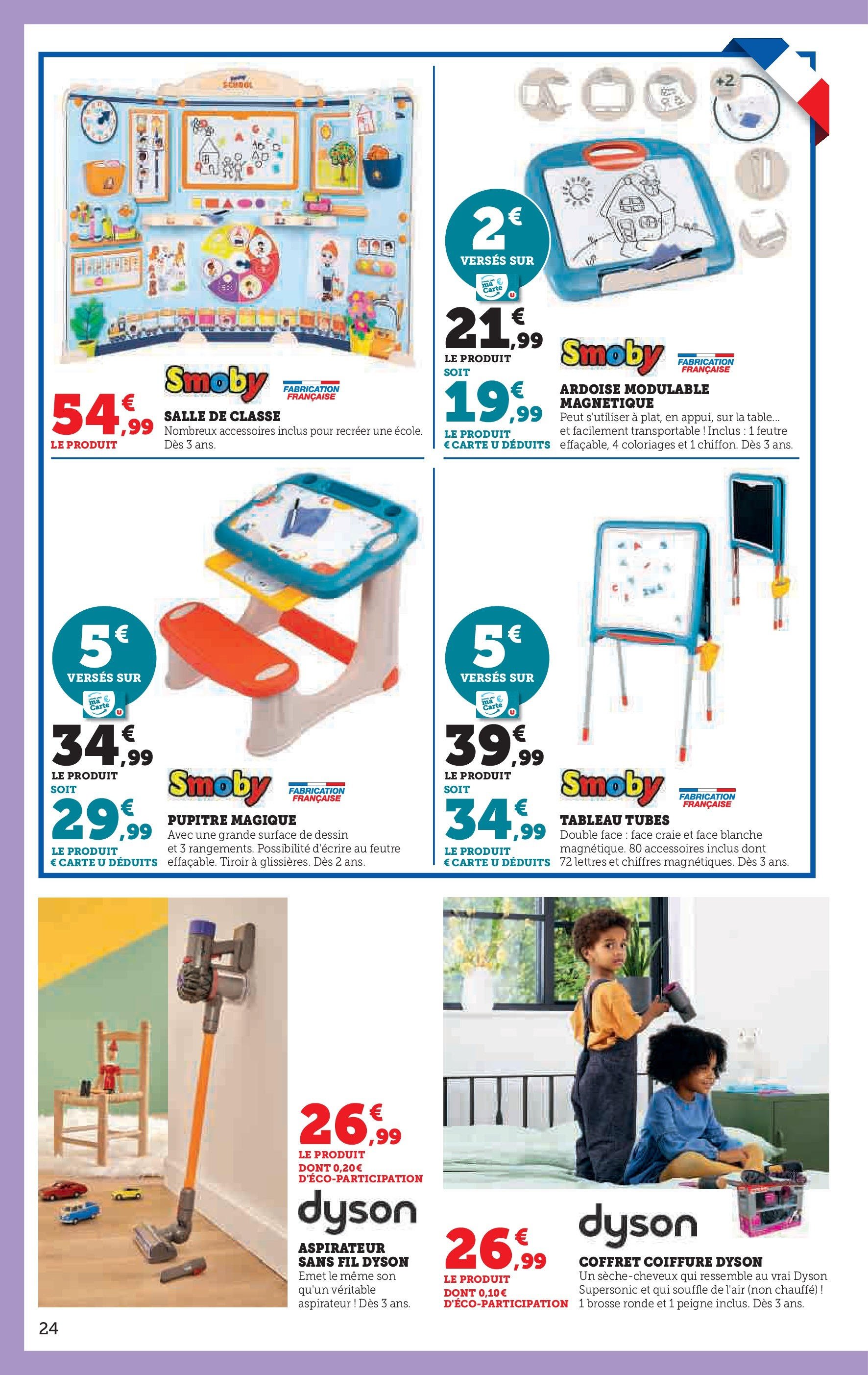 Super U Jouets  à partir du 22/10/2024 - promo en ligne | Page: 24 | Produits: Peigne, Brosse, Brosse ronde, Table