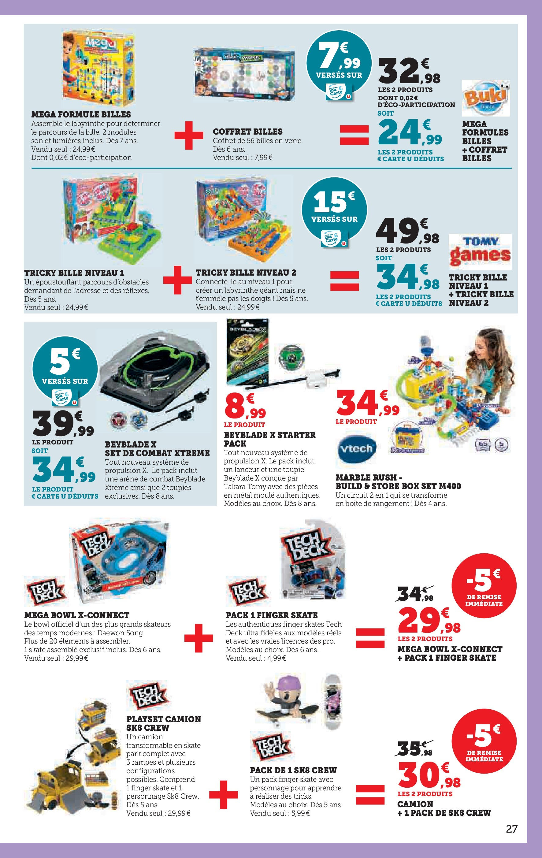 Super U Jouets  à partir du 22/10/2024 - promo en ligne | Page: 27 | Produits: Skate, Mais, Store, Boîte de rangement