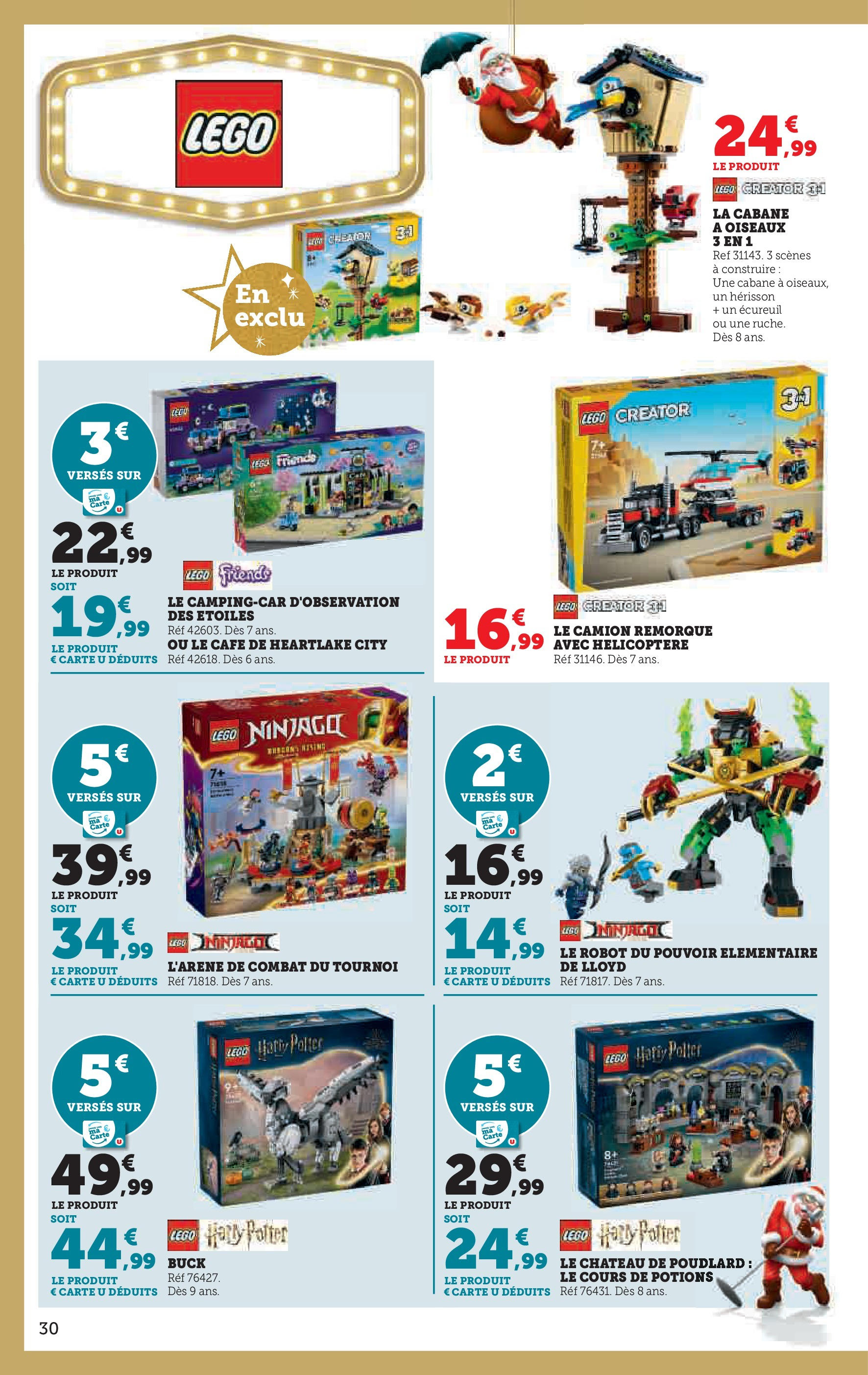 Super U Jouets  à partir du 22/10/2024 - promo en ligne | Page: 30 | Produits: Légo, Robot, Remorque, Café