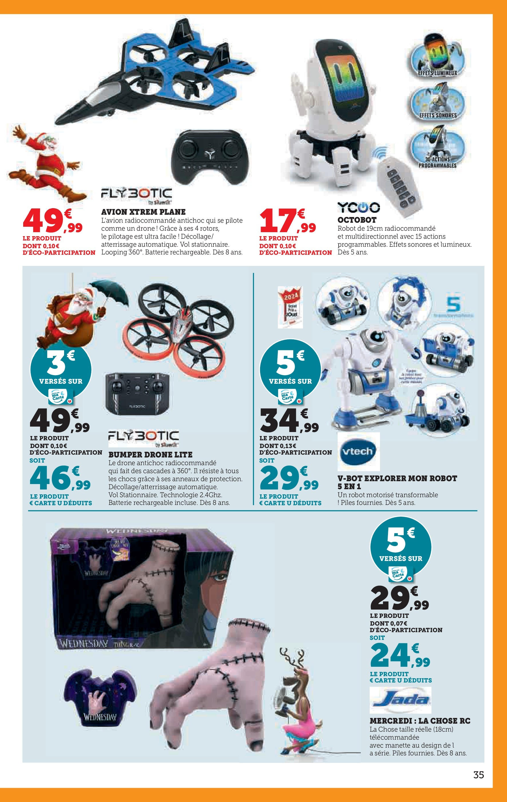 Super U Jouets  à partir du 22/10/2024 - promo en ligne | Page: 35 | Produits: Robot, Batterie, Drone, Piles