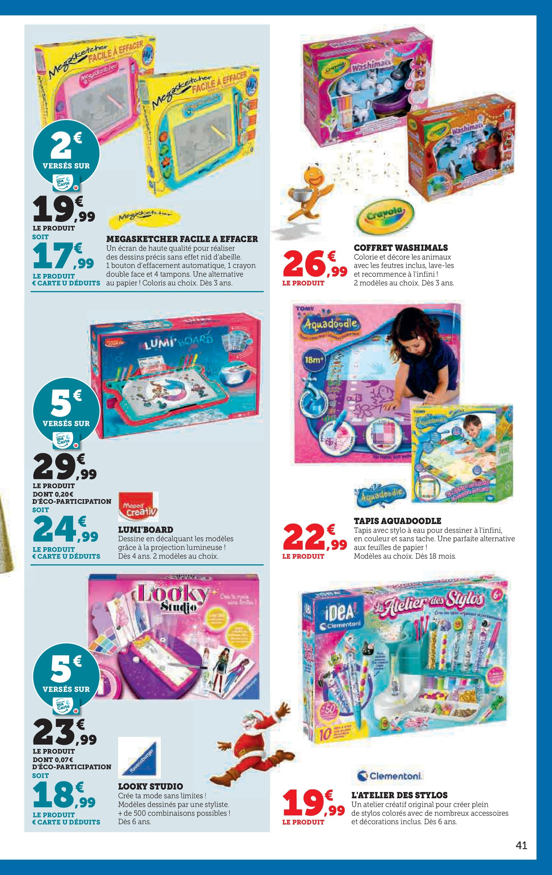 Super U Jouets  à partir du 22/10/2024 - promo en ligne | Page: 41 | Produits: Crayon, Stylo, Tapis