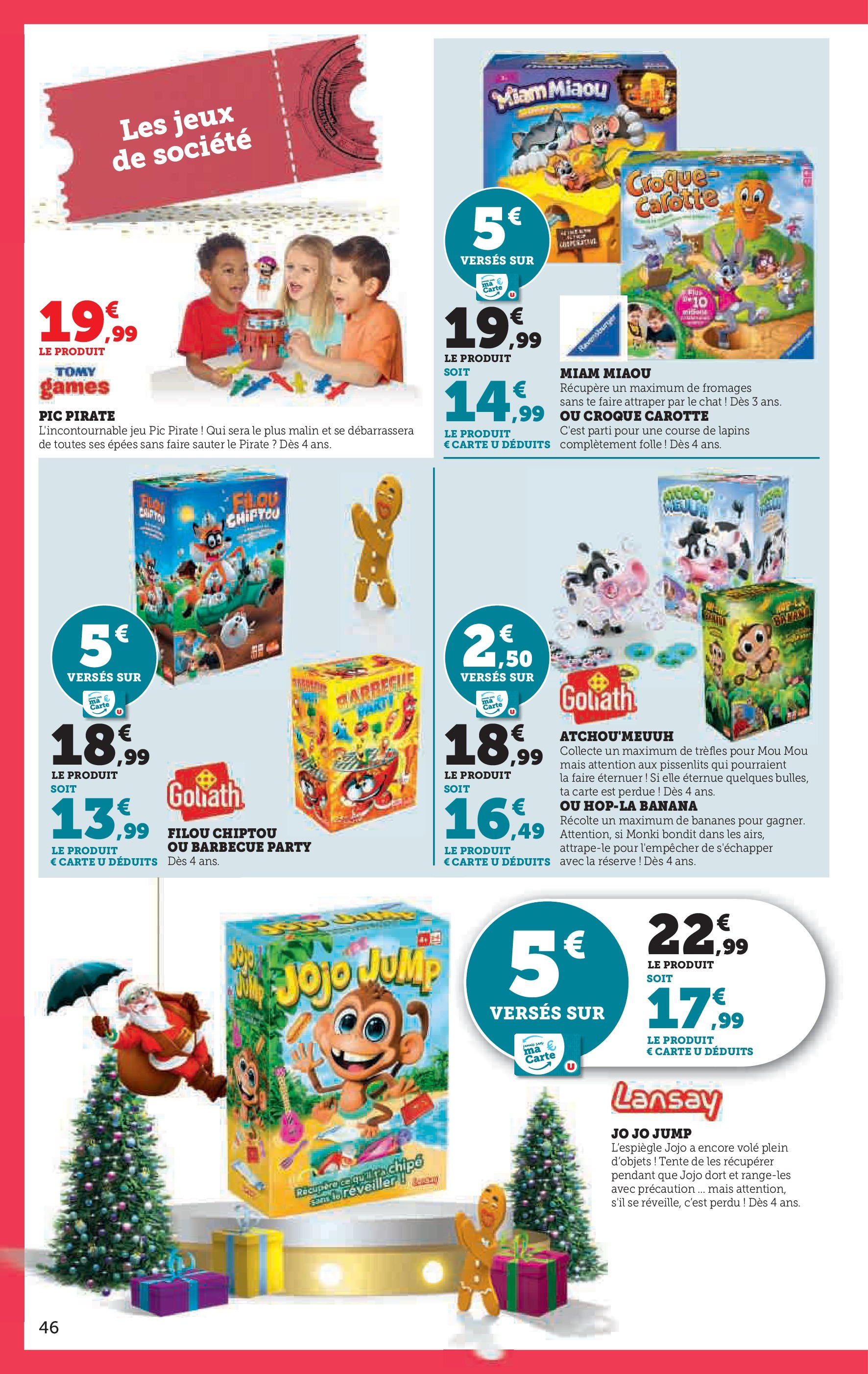 Super U Jouets  à partir du 22/10/2024 - promo en ligne | Page: 46 | Produits: Tente, Mais, Jeux de société, Carotte